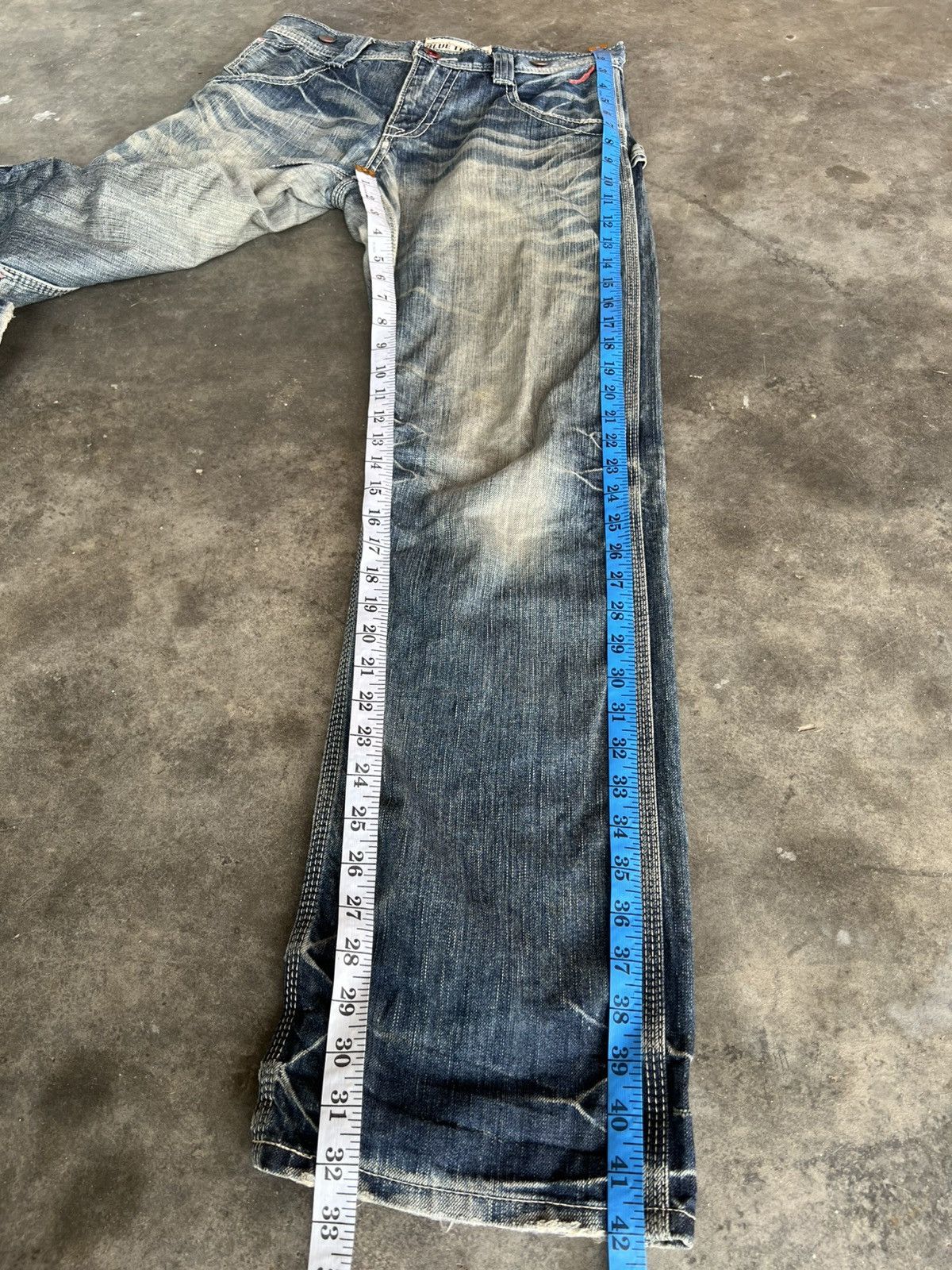 Edwin 💥Flare💥Edwin 503 Blue Trip Backle Back Jean Size US 30 / EU 46 - 5 Thumbnail