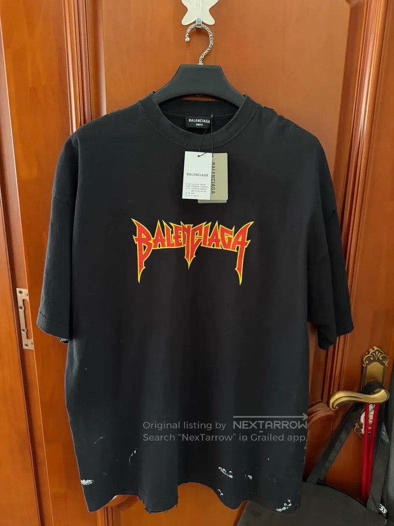 Balenciaga Balenciaga Flame Splatter Short Sleeve Size US L / EU 52-54 / 3 - 1 Thumbnail