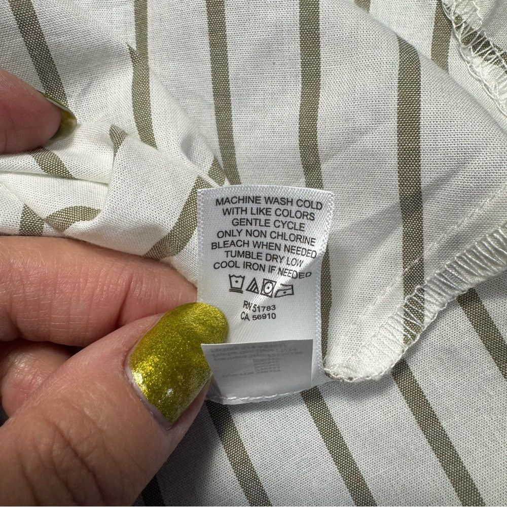 Other New Maurices Striped Cotton Crop Smocked Back Top Size XXL Size XXL / US 16-18 / IT 52-54 - 7 Thumbnail