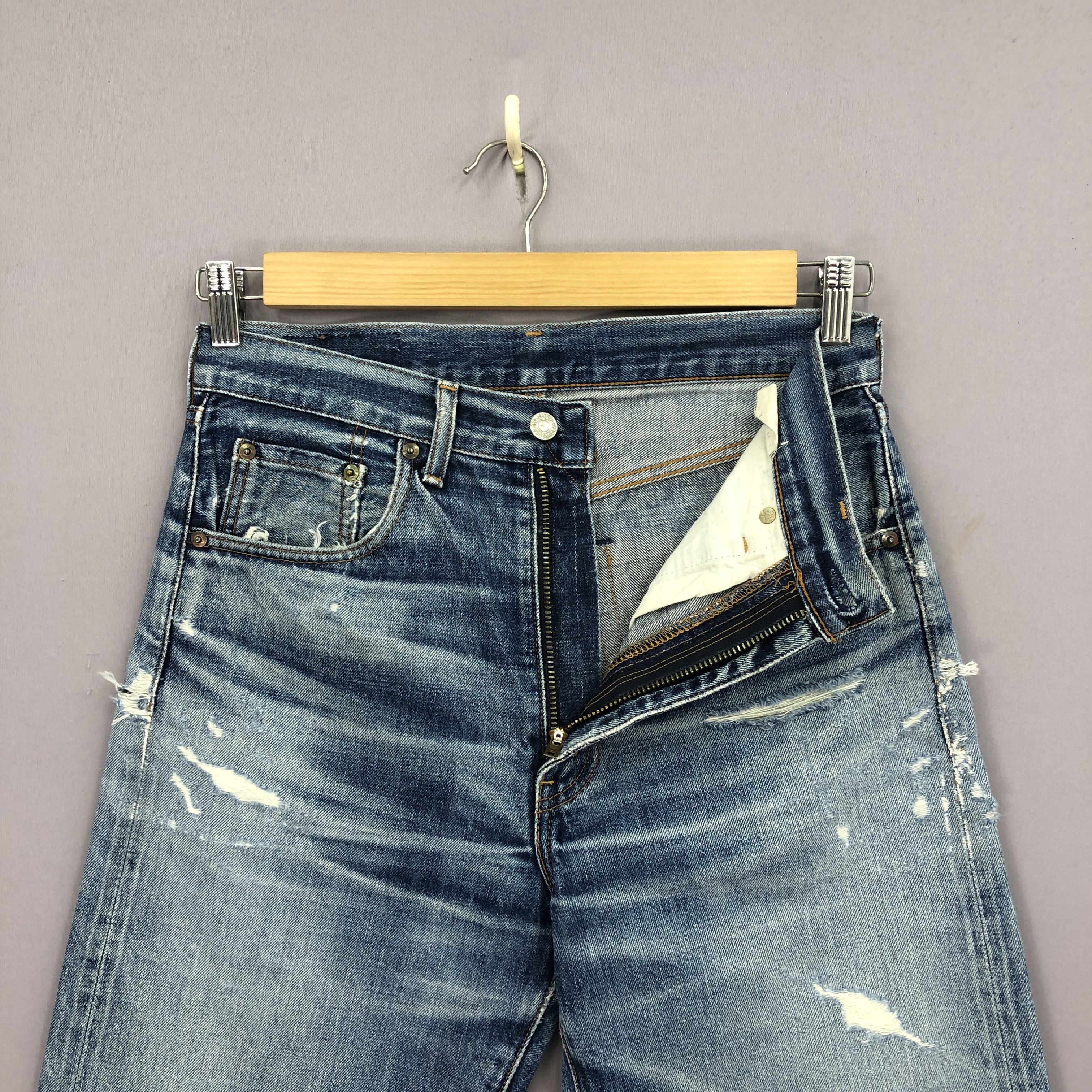 Levi's Vintage Levis 502xx Selvedge Jeans Levi's Distressed Denim Size US 30 / EU 46 - 7 Thumbnail