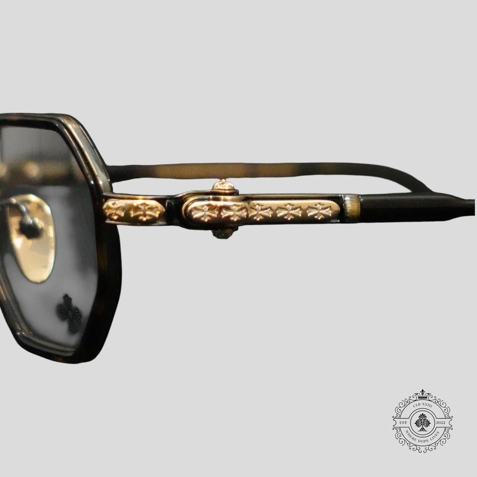 Chrome Hearts Chrome Hearts Tatters Glasses in Tortoise Shell/Gold Size ONE SIZE - 3 Thumbnail