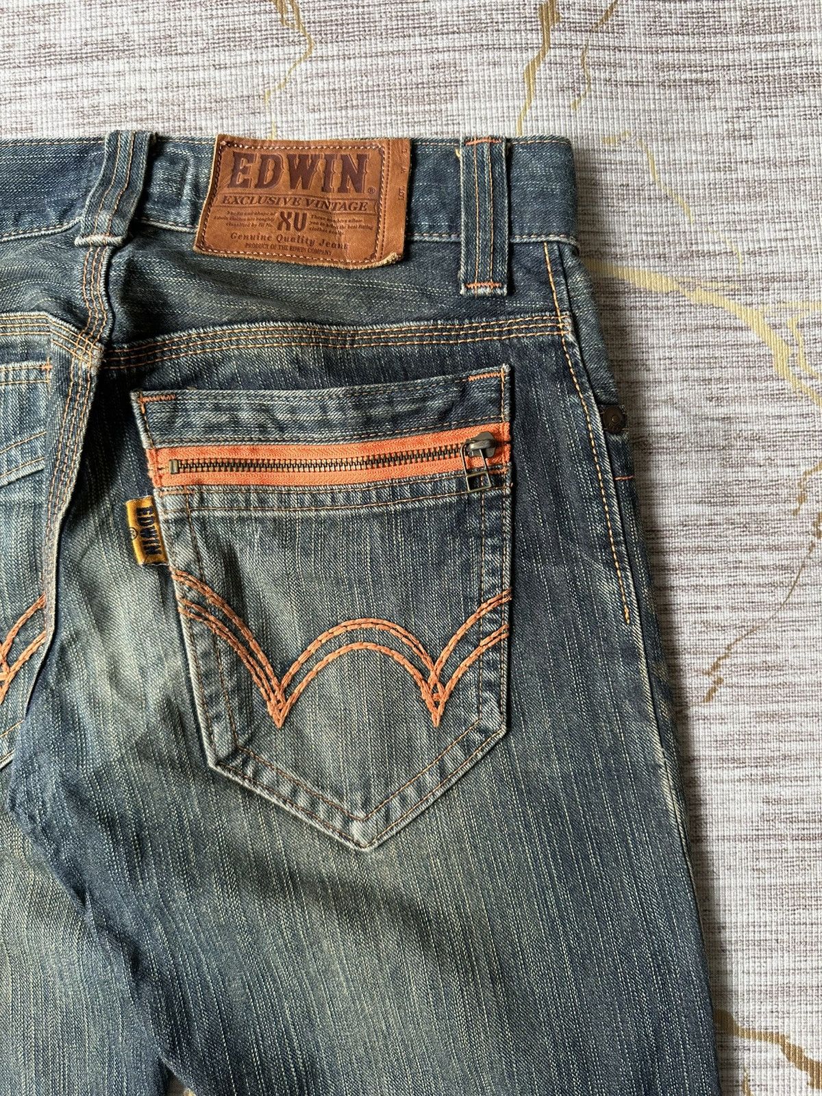 Japanese Brand Edwin XV Rusty Claw Marks Distressed Denim Size US 28 / EU 44 - 15 Thumbnail