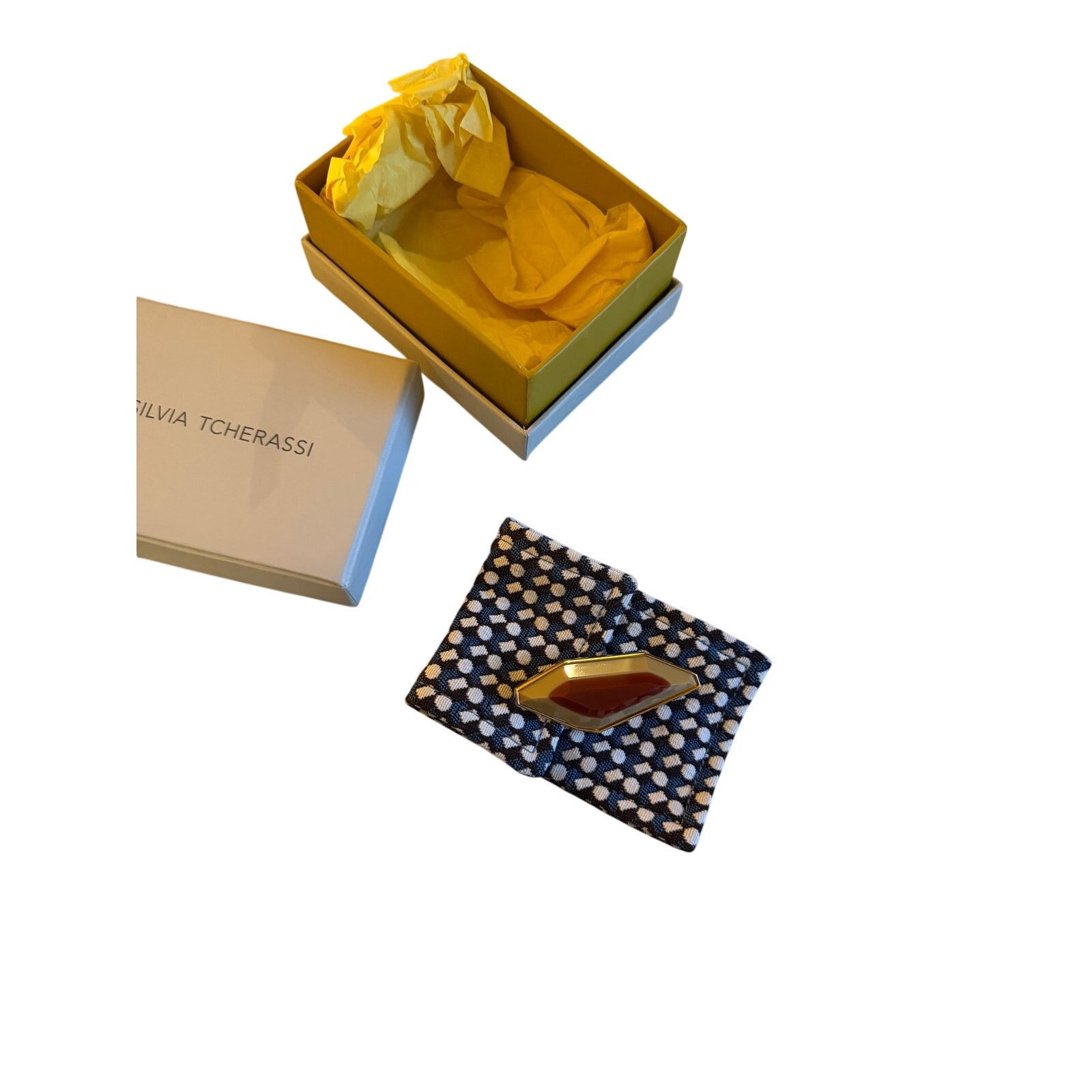 Other Silvia Tcherassi NWB Resin Gold-Tone Brooch Size ONE SIZE - 1 Thumbnail