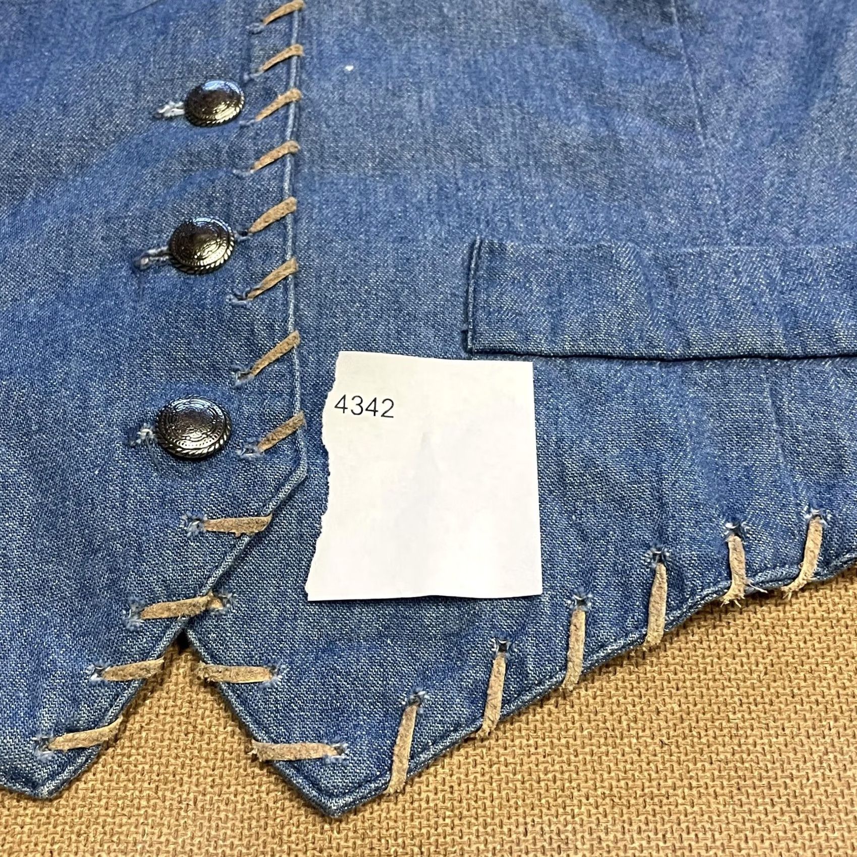 Denime VINTAGE Harold's Vest Womens Medium Blue Denim Western Button Up Made USA 90s Size M / US 6-8 / IT 42-44 - 7 Thumbnail