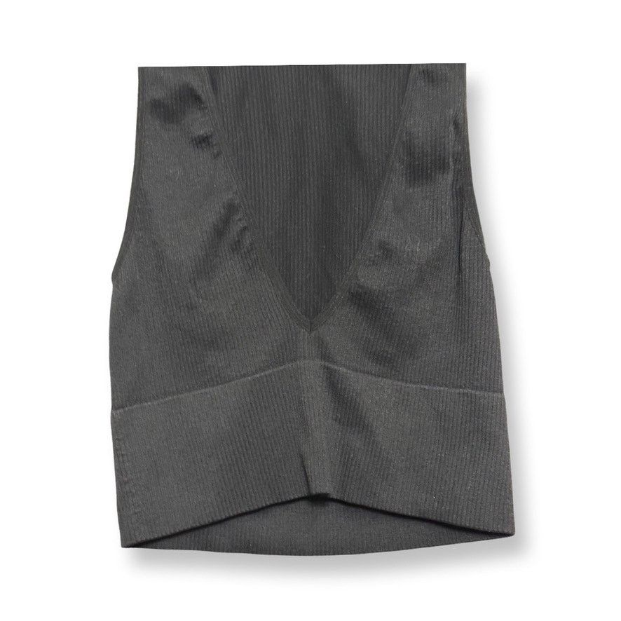 Other Priceless Crop Top Ribbed V-Neckline Sleeveless Black W S/M Size M / US 6-8 / IT 42-44 - 3 Thumbnail