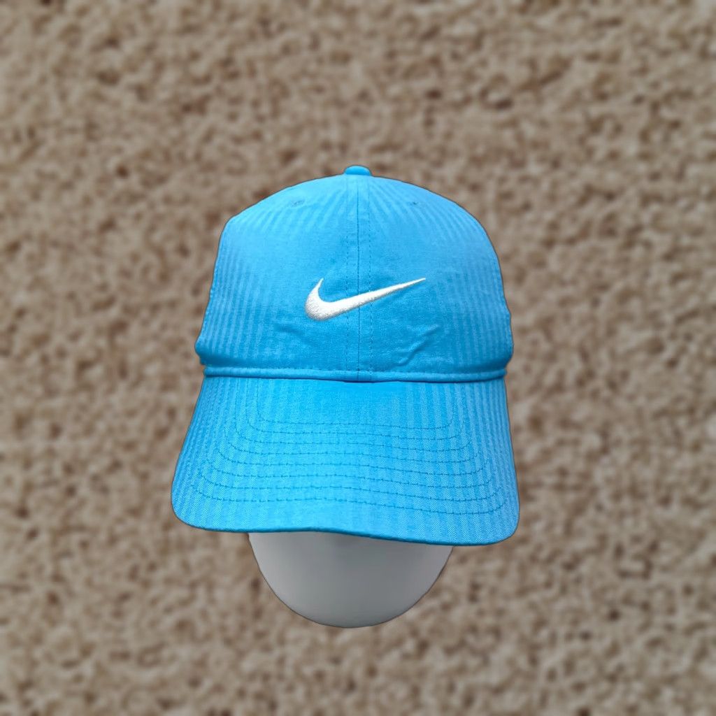 Nike Nike Hat Cap Strap Back Adult Blue Swoosh Logo Legacy91 Dri-Fit 100% Polyester Cap Nike Bal(ance) - adjust to allowed words. Size ONE SIZE - 1 Thumbnail