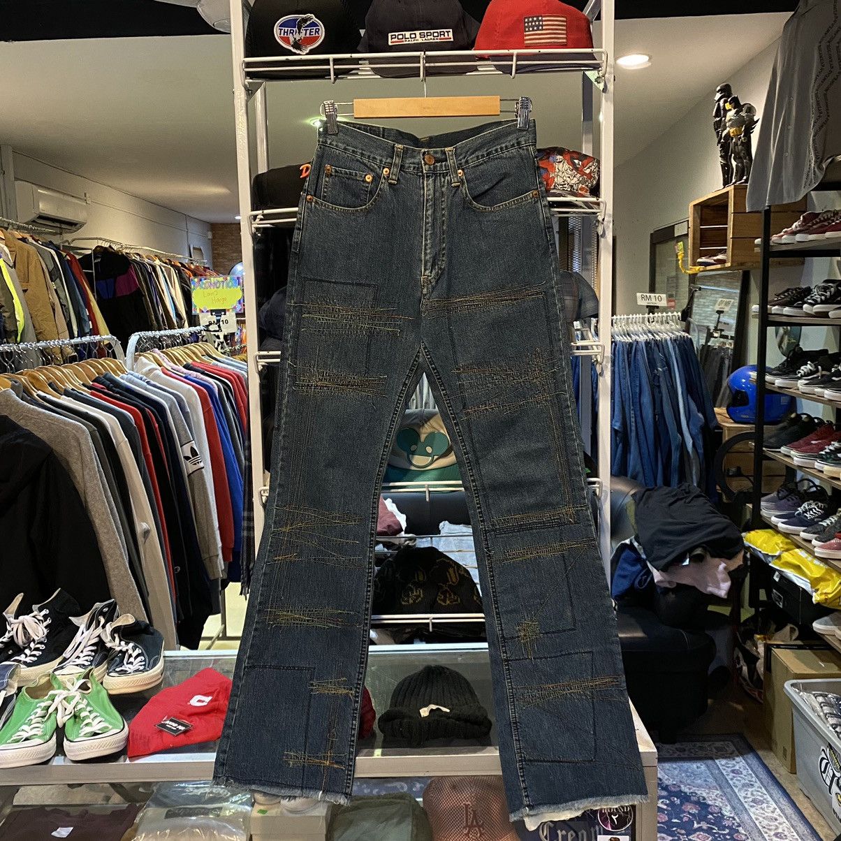 VINTAGE 00’s Hysteric Glamour Landom Stitched Flare Denim