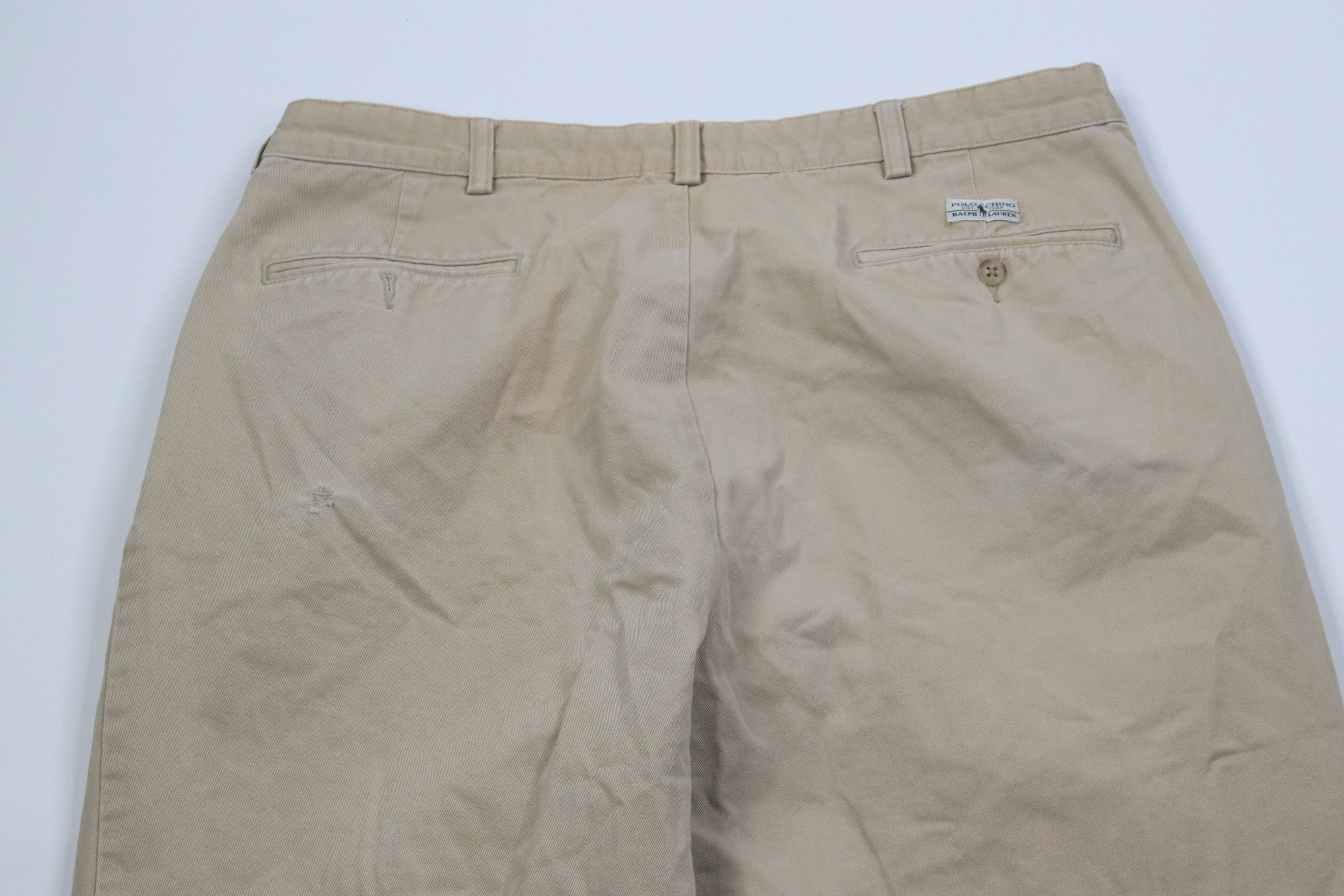 Polo Ralph Lauren Vintage 90s Ralph Lauren Cuffed Chino Pants Trousers Khaki Size US 34 / EU 50 - 11 Thumbnail