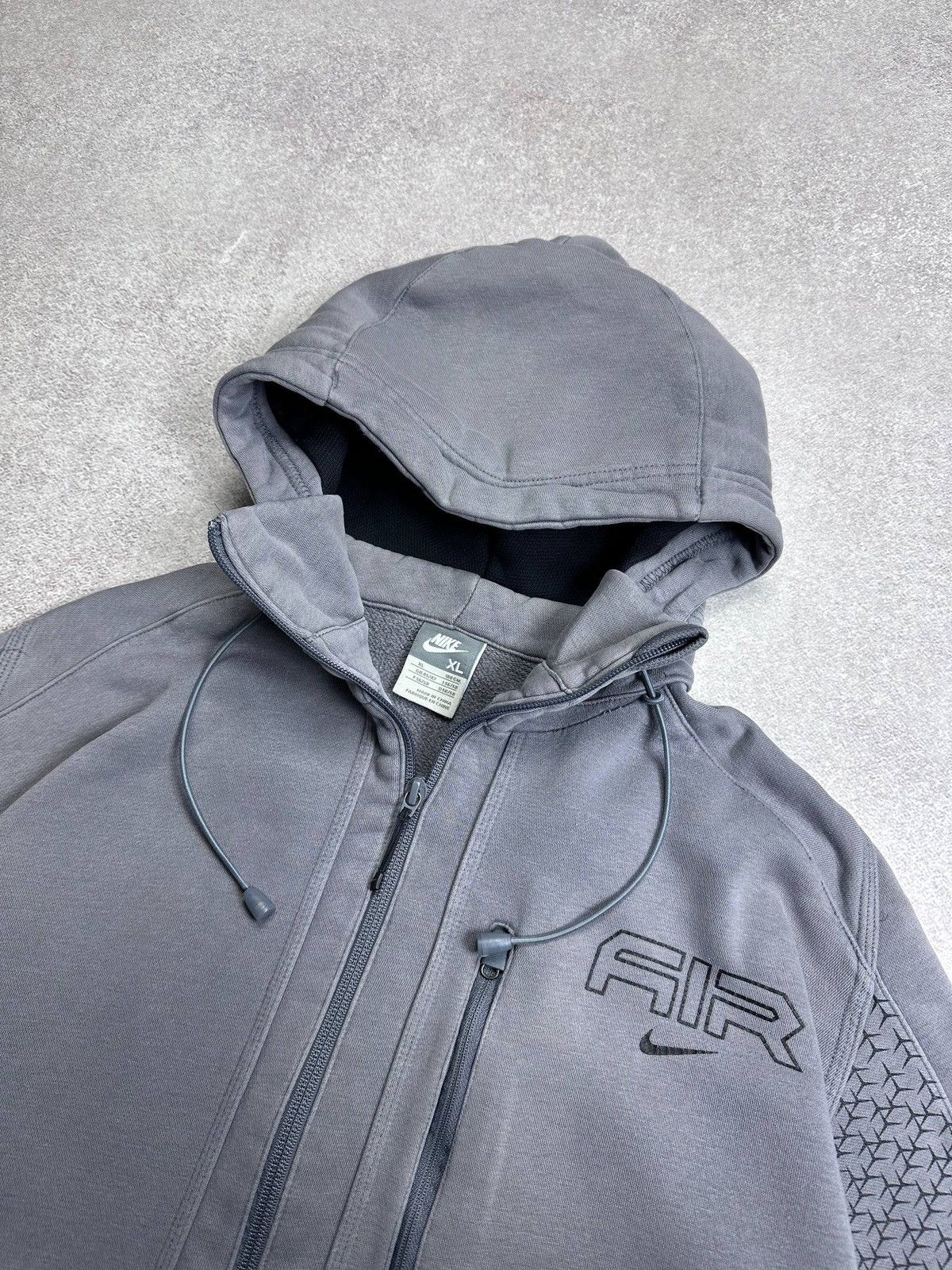 Nike Vintage 90s Nike Air Big Logo Ninja Hood Zip Hoodie XL Size US XL / EU 56 / 4 - 4 Thumbnail