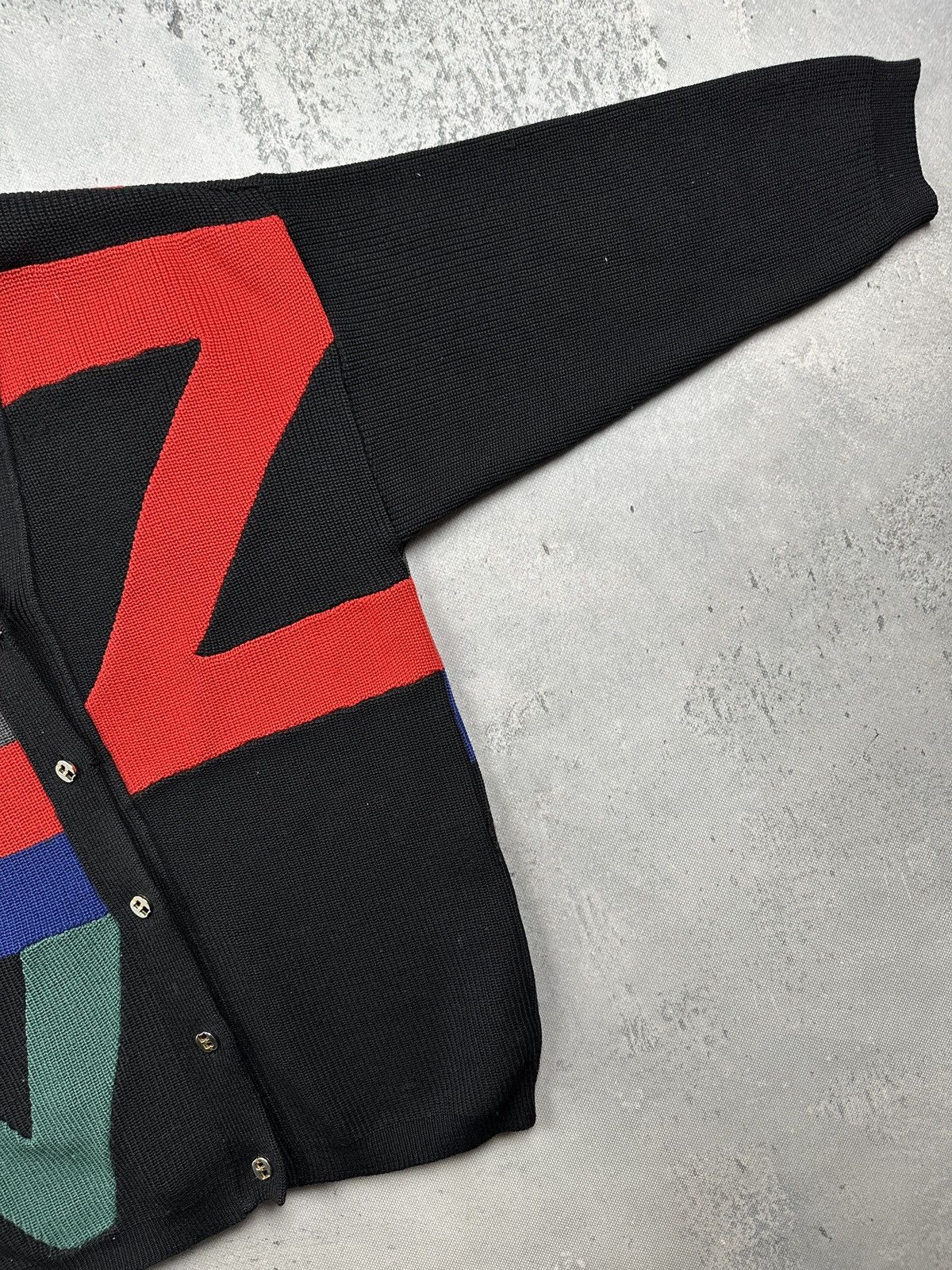 Salvatore Ferragamo Salvatore Ferragamo Geometric Wool Cardigan Archive Italy Size S / US 4 / IT 40 - 6 Thumbnail