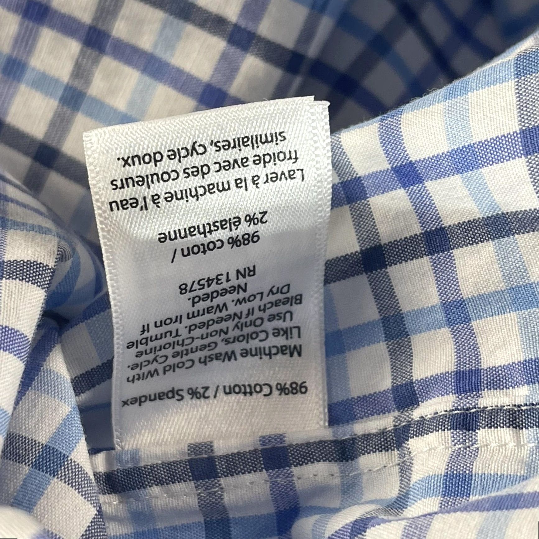Vineyard Vines Vineyard Vines Shirt Mens XL Blue Plaid Classic Fit Whale Button-Down Stretch Size US XL / EU 56 / 4 - 7 Thumbnail