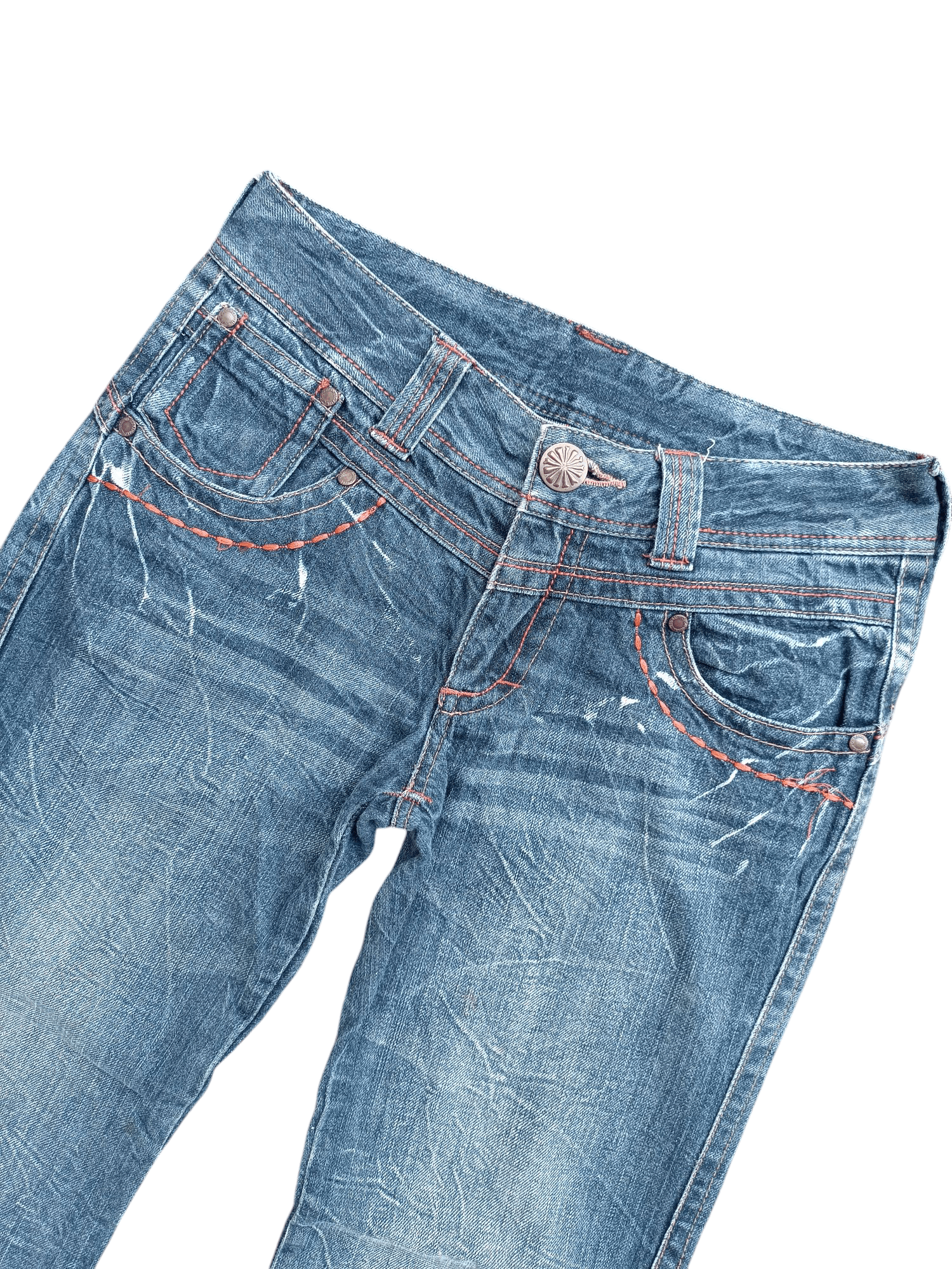 Japanese Brand Rare Vintage Japanese Brand Flared Embroidery Jeans E247 Size US 28 / EU 44 - 9 Thumbnail