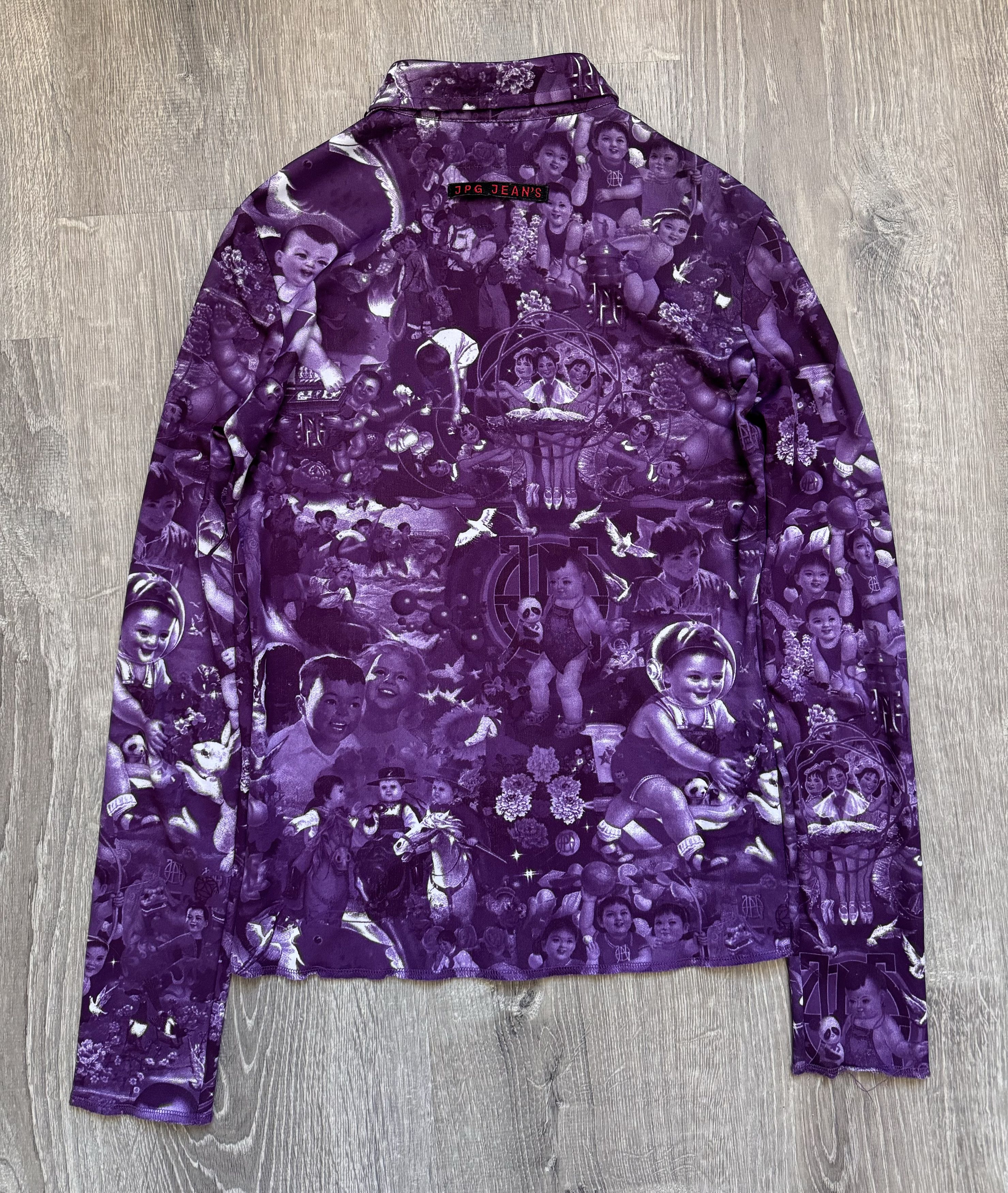 Jean Paul Gaultier Jean Paul Gaultier Chinese Baby Propaganda Purple Shirt Size US S / EU 44-46 / 1 - 4 Thumbnail