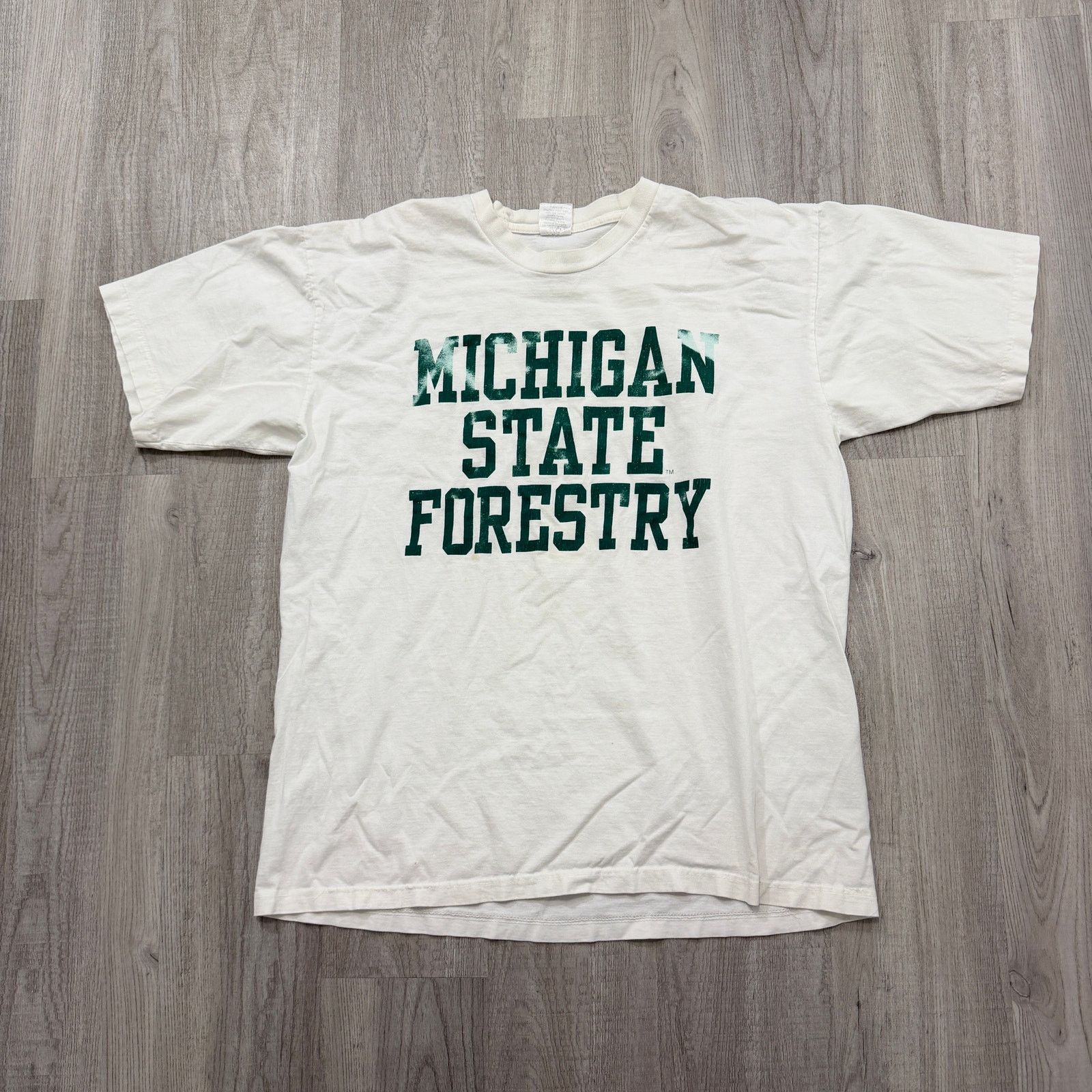 Vintage Vintage Michigan State Forestry Shirt Extra Large White Size US XL / EU 56 / 4 - 1 Thumbnail