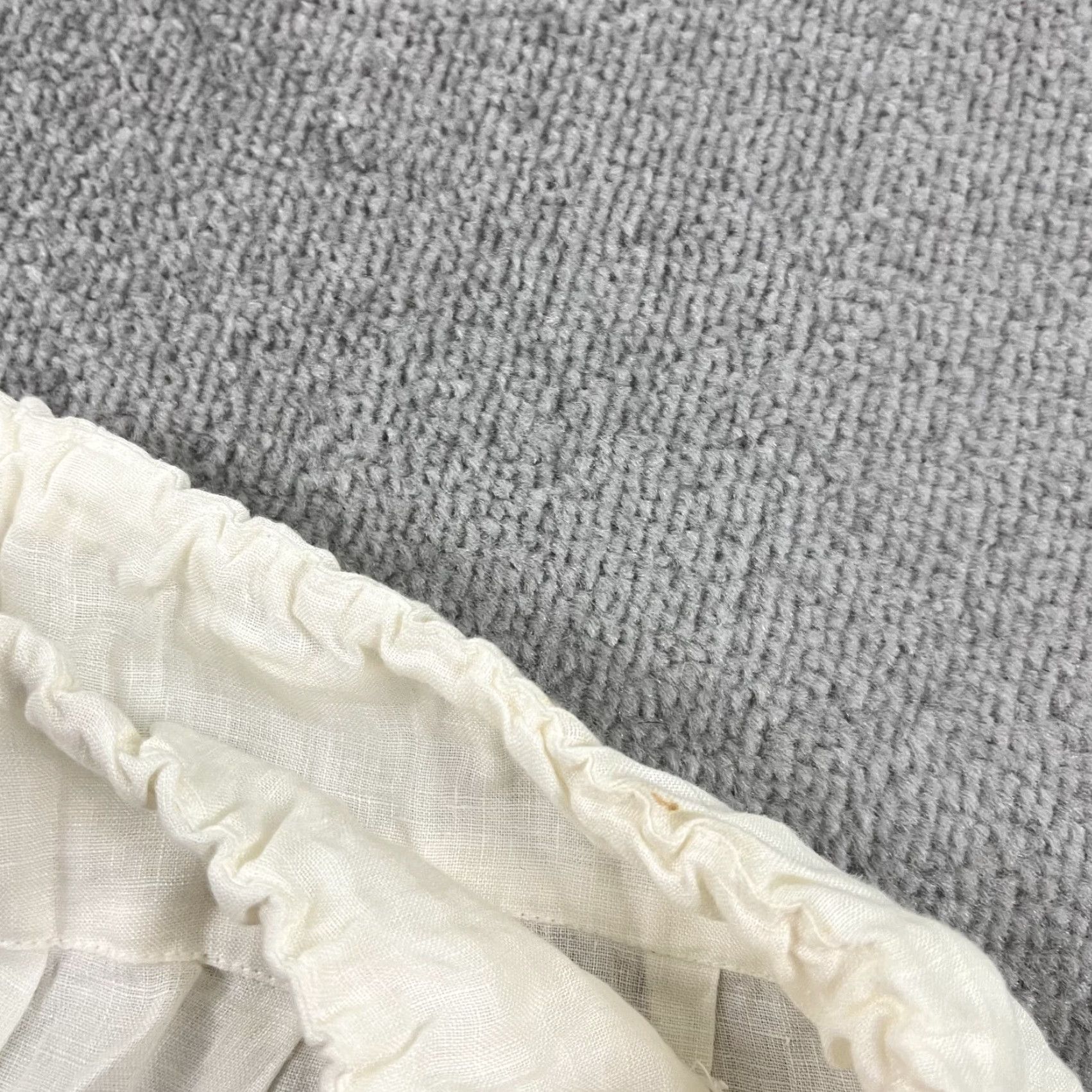 Vintage CP SHADES Skirt Women Large White Linen A-Line Pull On Elastic Waist Minimalist Bohemian Size 36" / US 14 / IT 50 - 6 Thumbnail