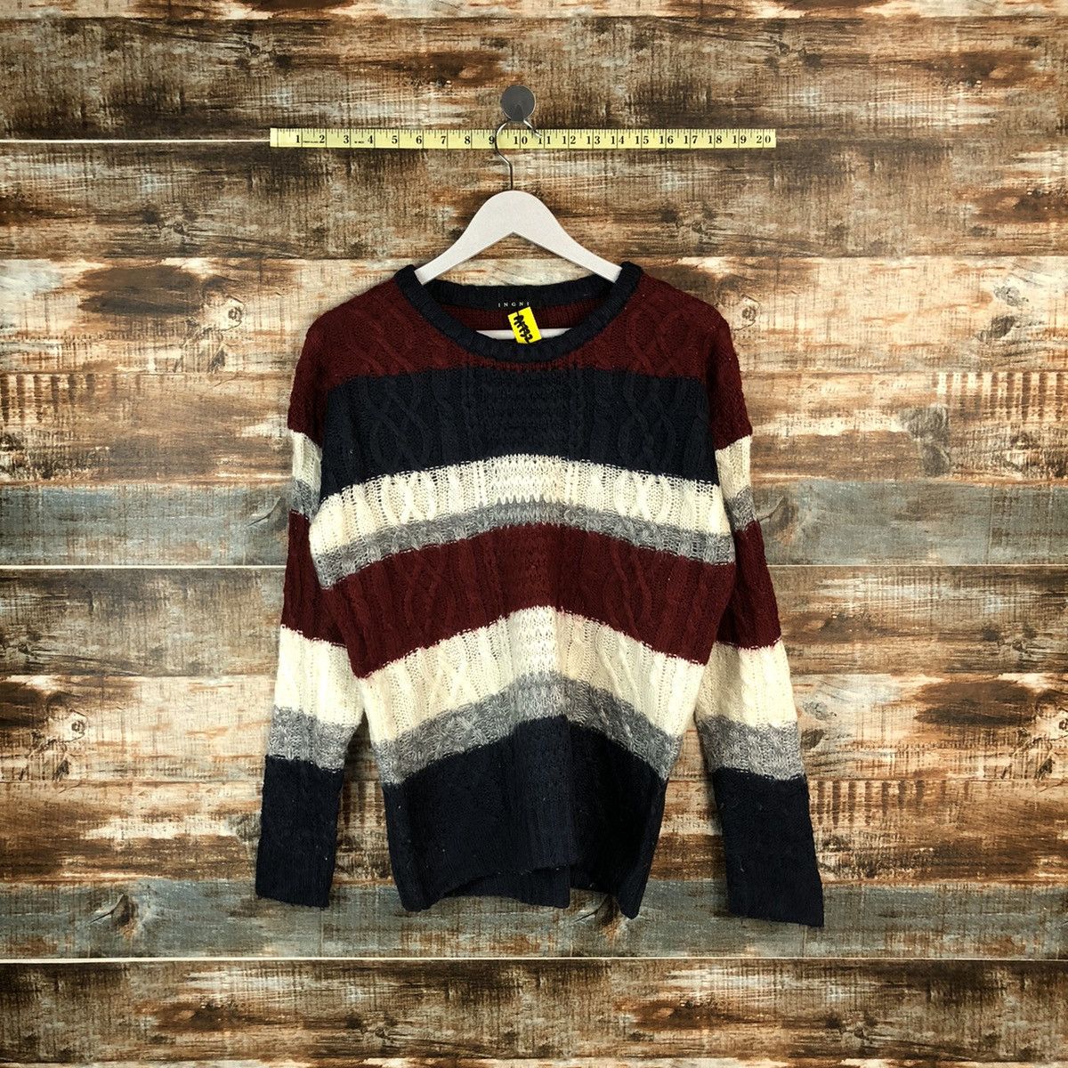 Homespun Knitwear Ingni Stripe japan sweatshirt Knitwear #A1732 Size M / US 6-8 / IT 42-44 - 1 Thumbnail