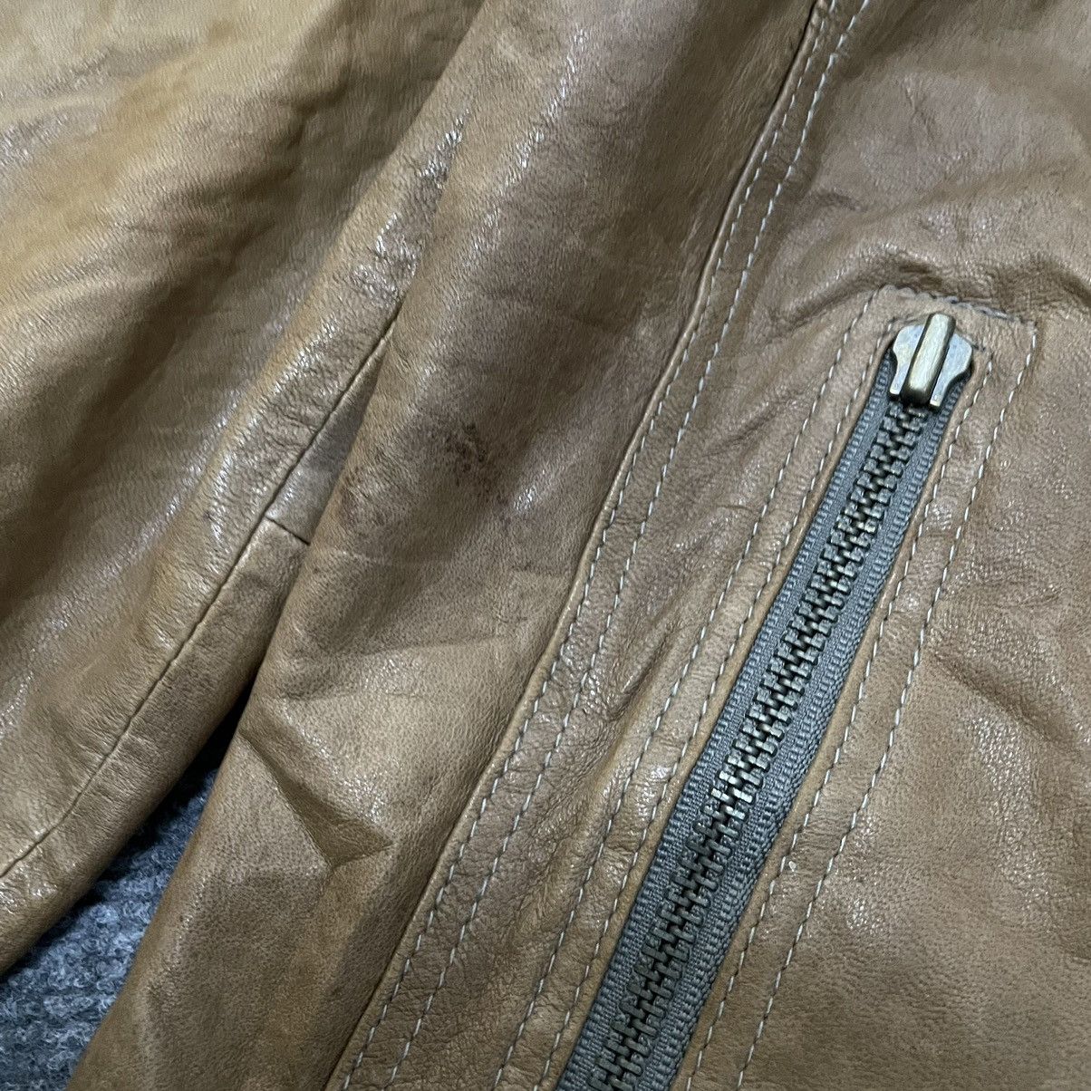 Other Genuine Leather Brown Bikers Riders Motorcycle Jacket Size US S / EU 44-46 / 1 - 4 Thumbnail