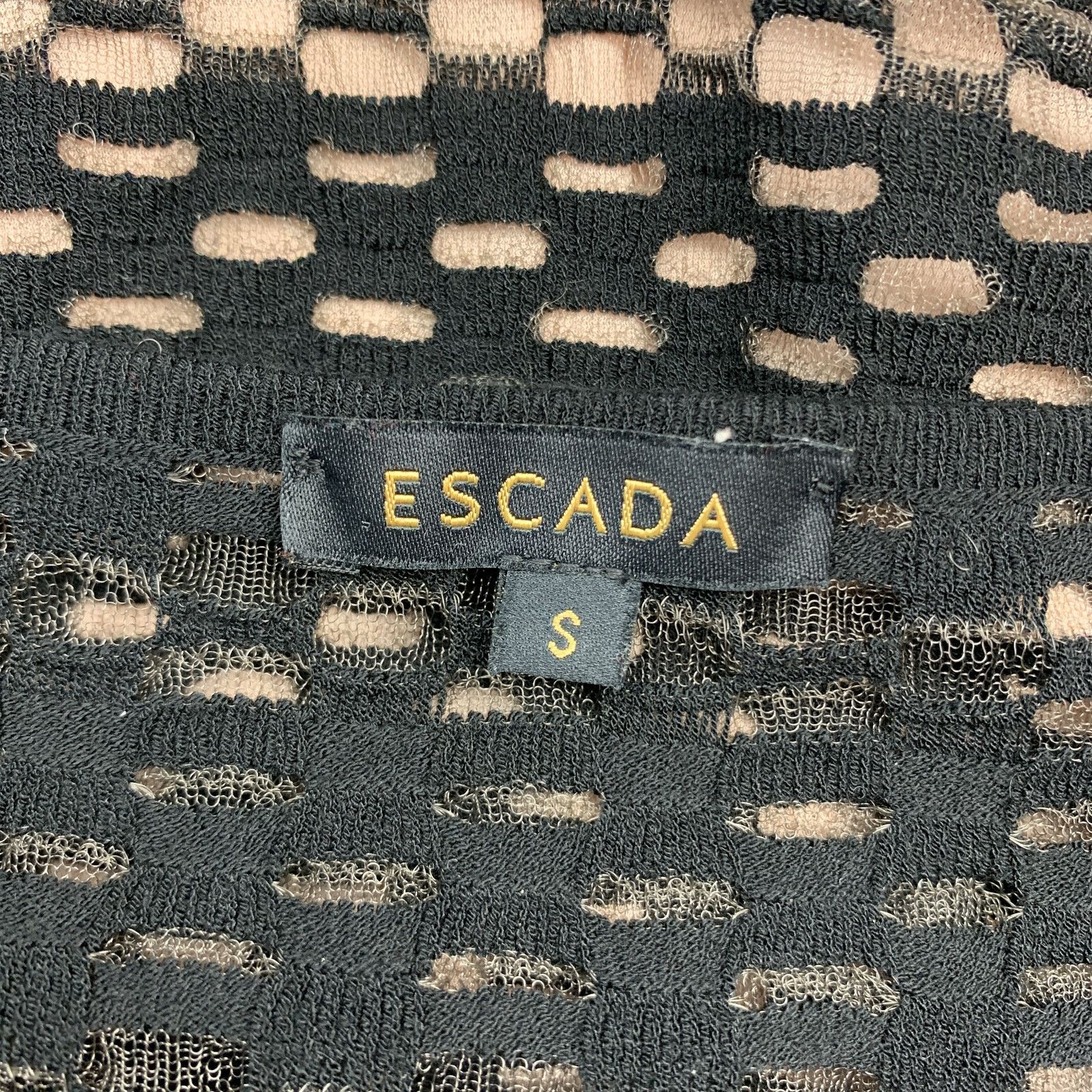 Escada ESCADA Size S Black Striped Mesh Lined Pullover Size S / US 4 / IT 40 - 5 Thumbnail