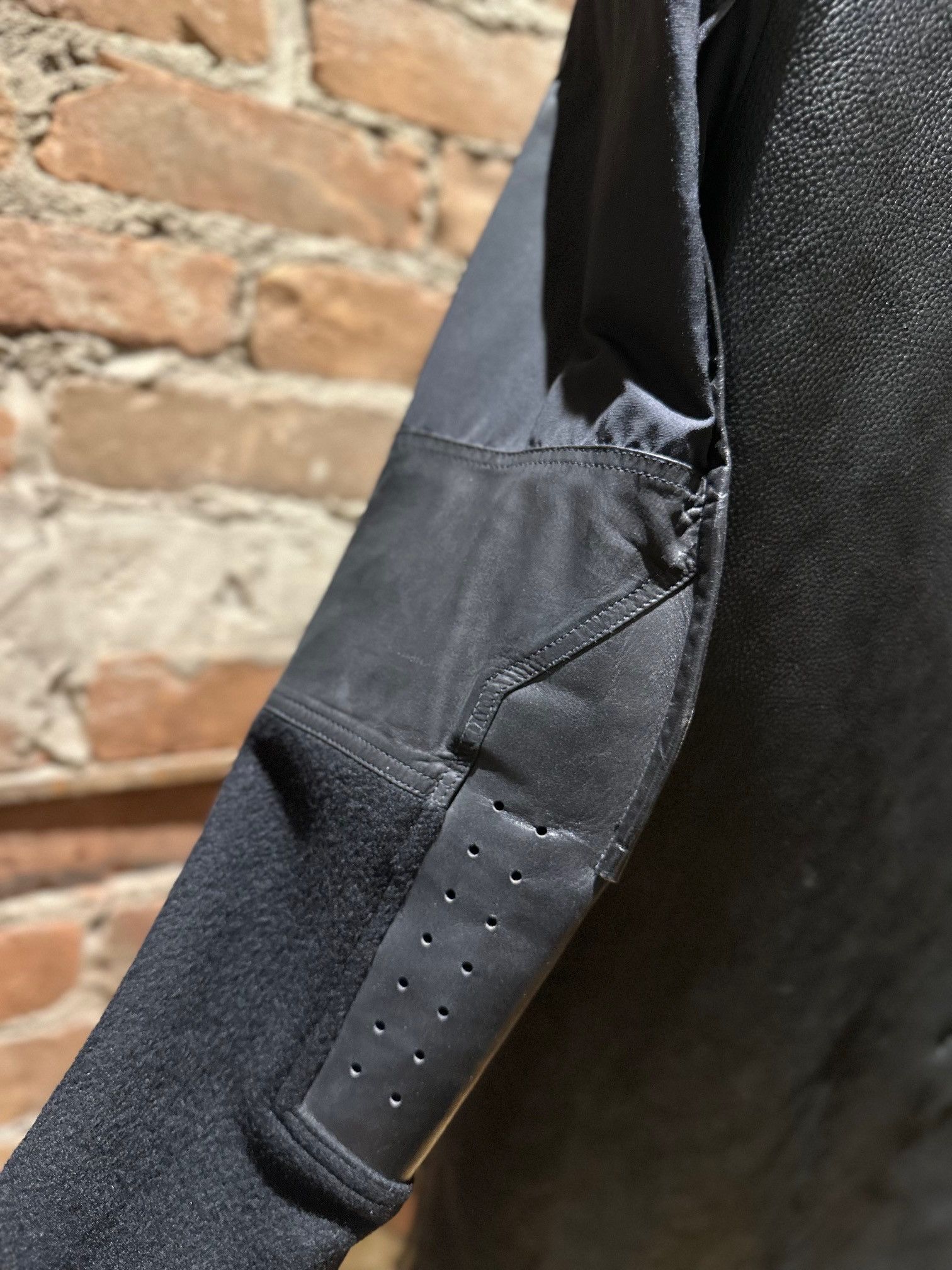 Rick Owens Rick Owens Leather Wool Jacket w/ Elbow Patches Size US M / EU 48-50 / 2 - 5 Thumbnail
