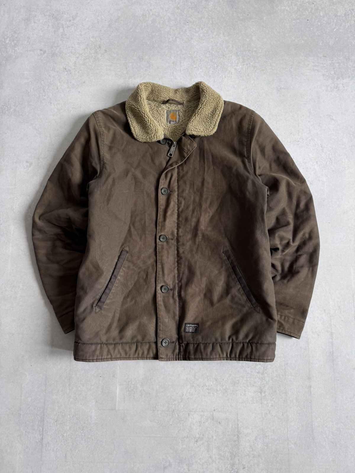 Carhartt Vintage Carhartt Sheffield Workwear Fleece Jacket Faded USA Size US M / EU 48-50 / 2 - 1 Thumbnail