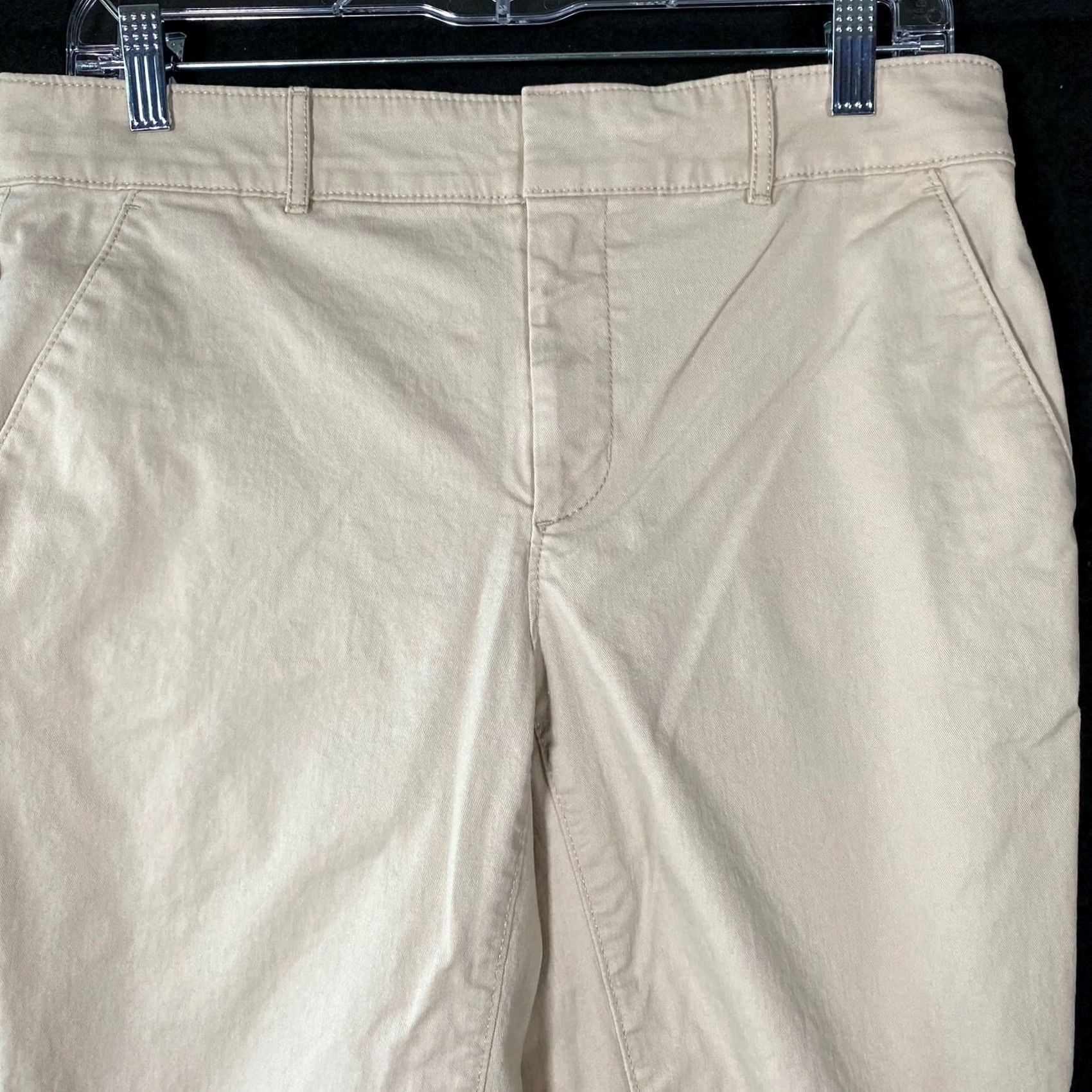 Loft LOFT Womens Pants Tan Mid Rise Straight Chino Stretch 8 Size 30" / US 8 / IT 44 - 2 Thumbnail