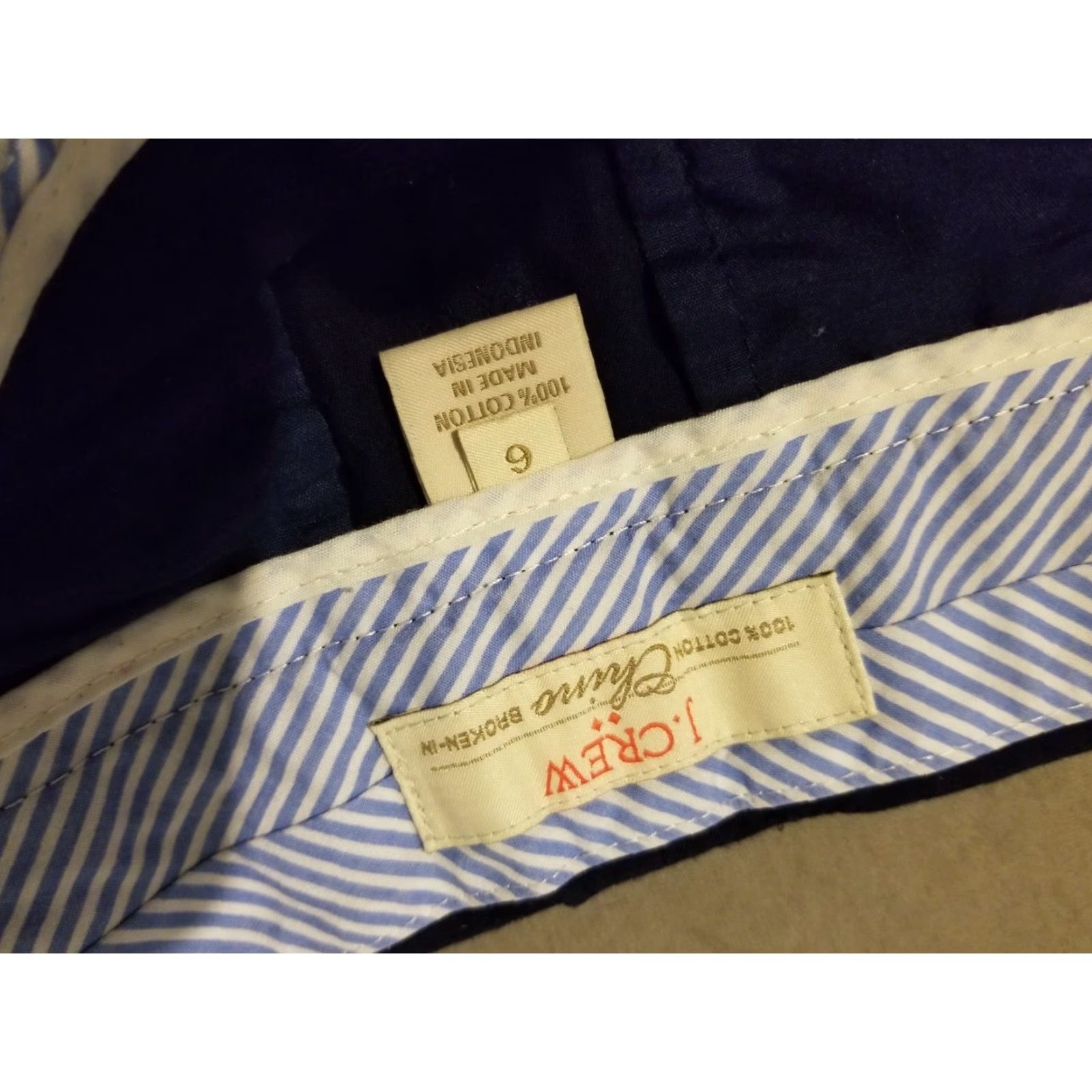 J.Crew Womens J.CREW Khaki Shorts 6 Navy Blue Cotton Chino Shirt Sportswear? Size 28" / US 6 / IT 42 - 3 Thumbnail