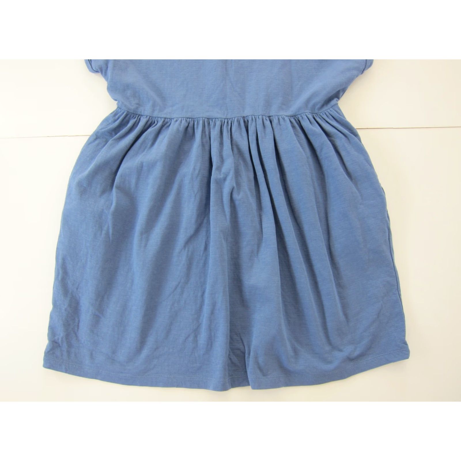 Vintage Caslon Dress Blue Pocket Short Sleeve Tunic Sheath Smock 100% Cotton Medium Size 32" / US 10 / IT 46 - 6 Thumbnail