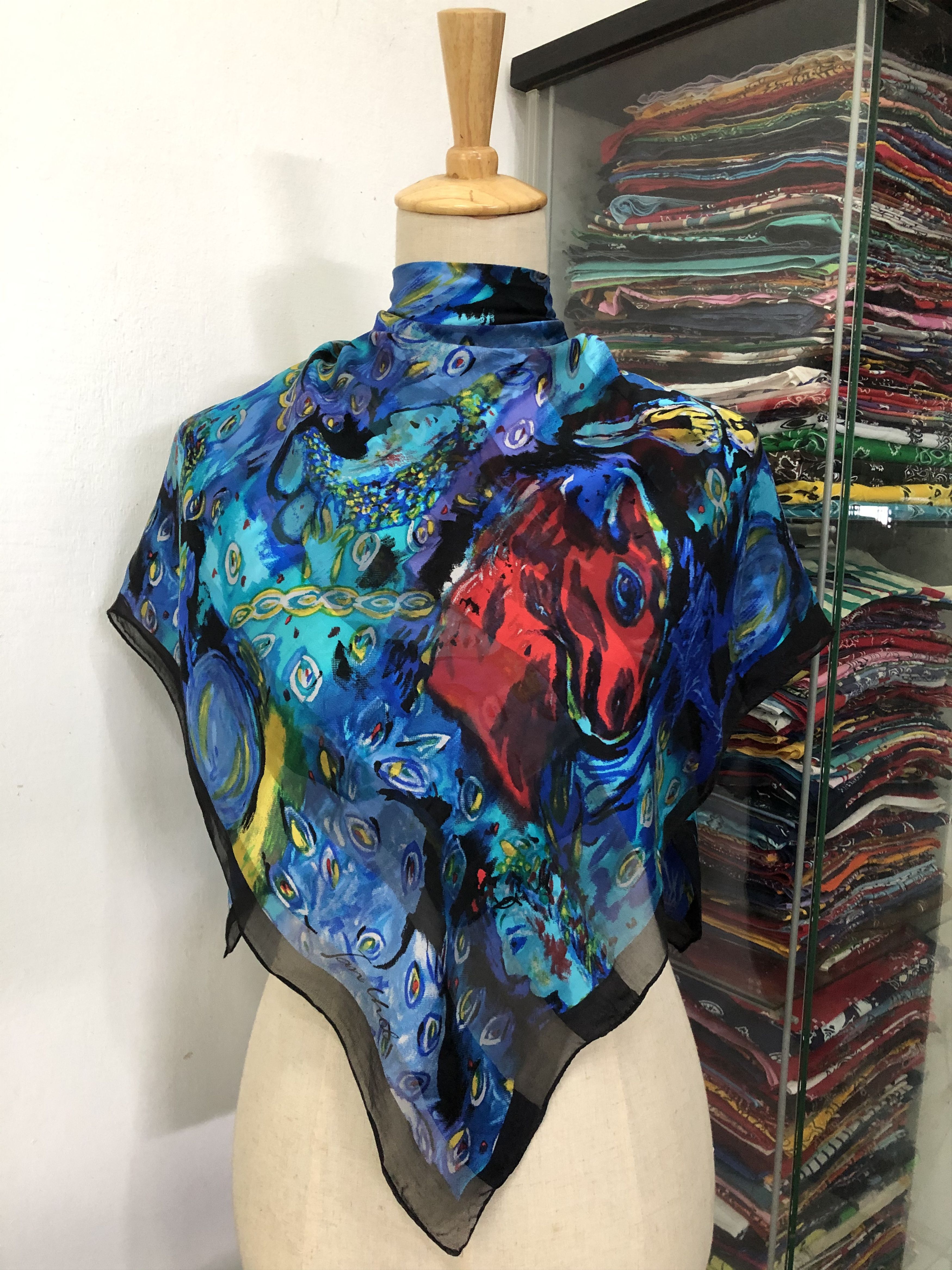 Vintage Vintage Silk Scarf Size ONE SIZE - 1 Thumbnail