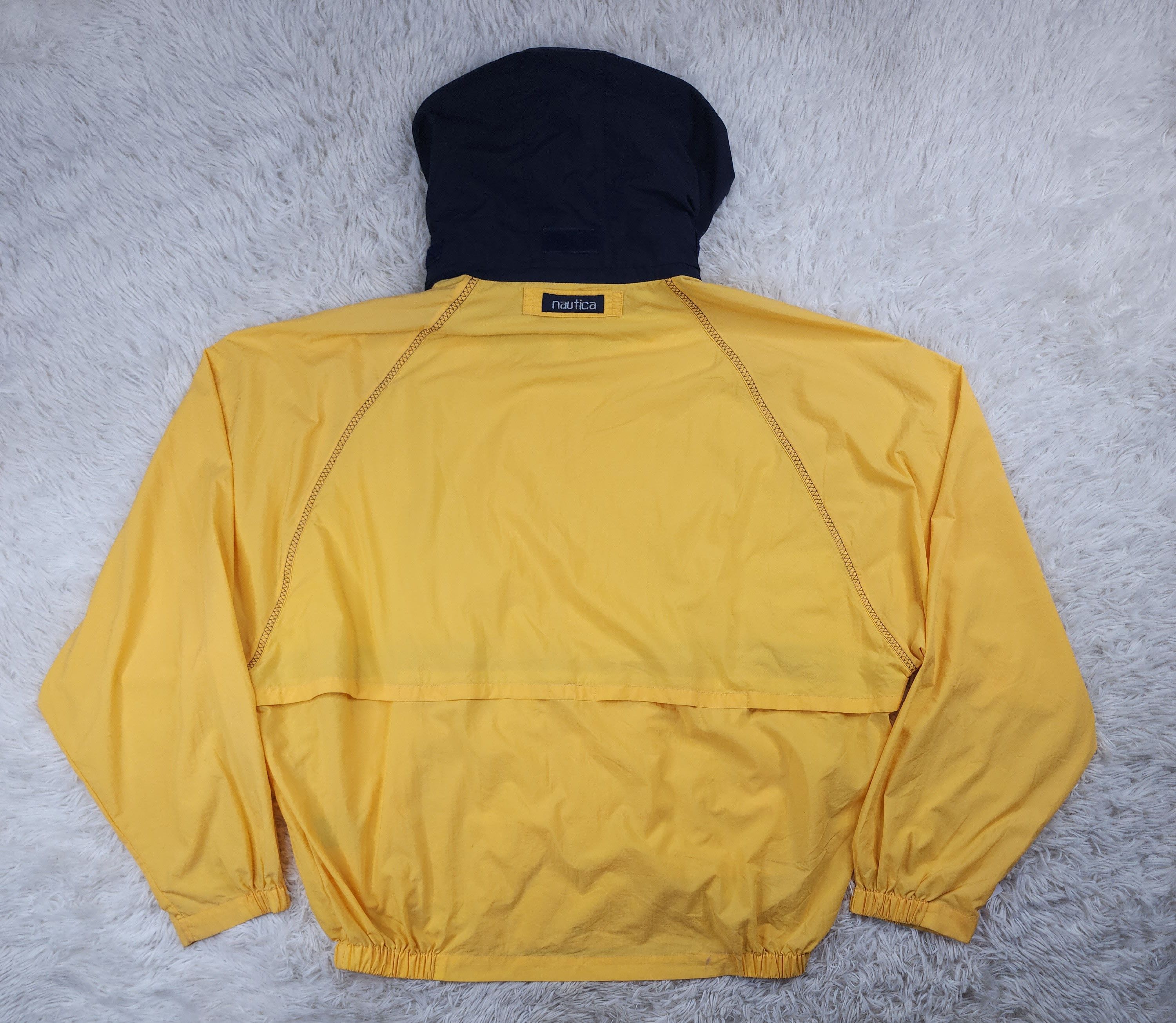 Nautica Vintage Nautica full zip yellow windbreaker hoodied jacket Size US XL / EU 56 / 4 - 7 Thumbnail