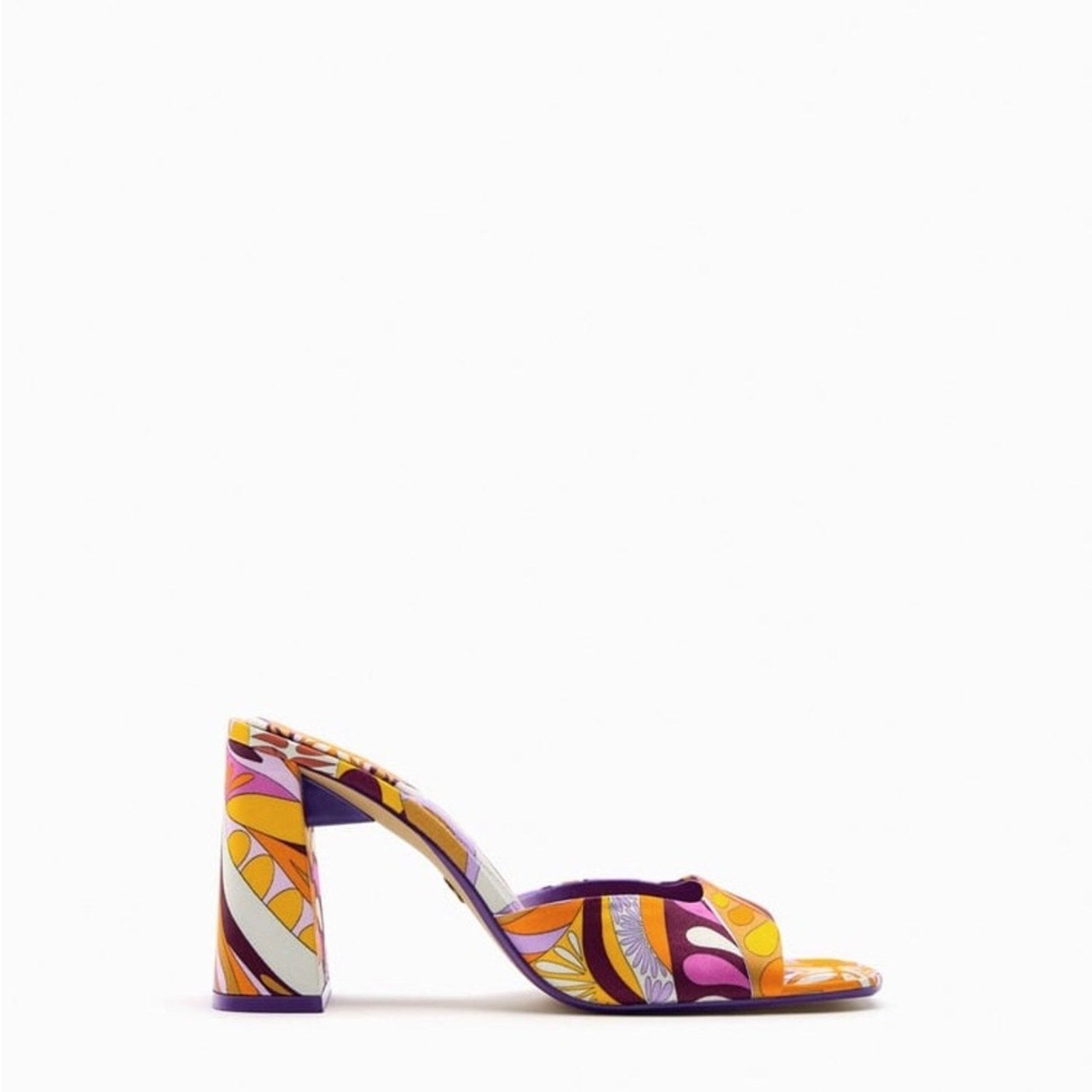 Zara ZARA PRINTED HIGH HEEL SANDALS MULTI-COLOR Size US 6.5 / IT 36.5 - 2 Thumbnail