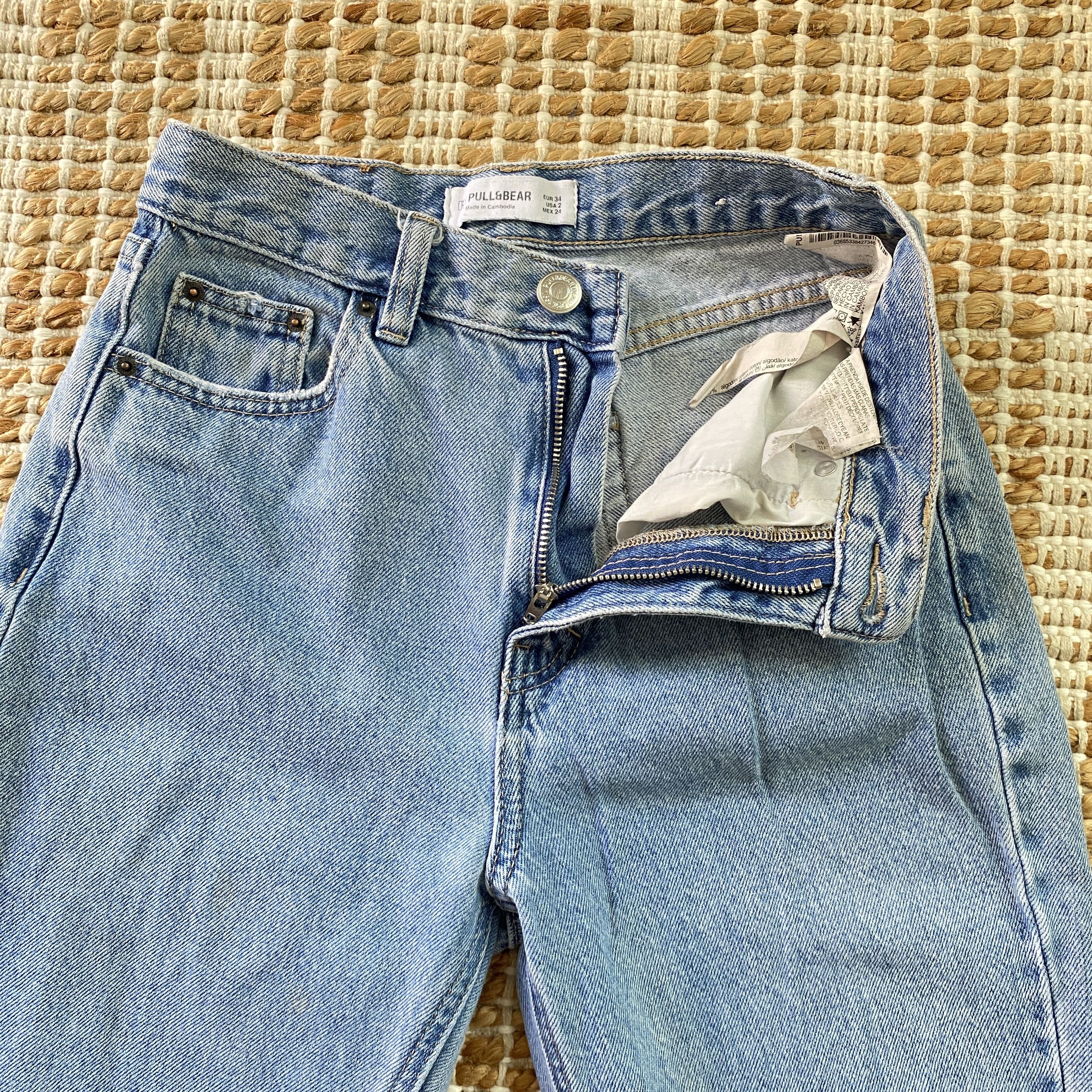 Bershka Bershka Medium Wash Mid-Rise Jeans US 2 | Tapered Ankle Size 26" / US 2 / IT 38 - 6 Thumbnail
