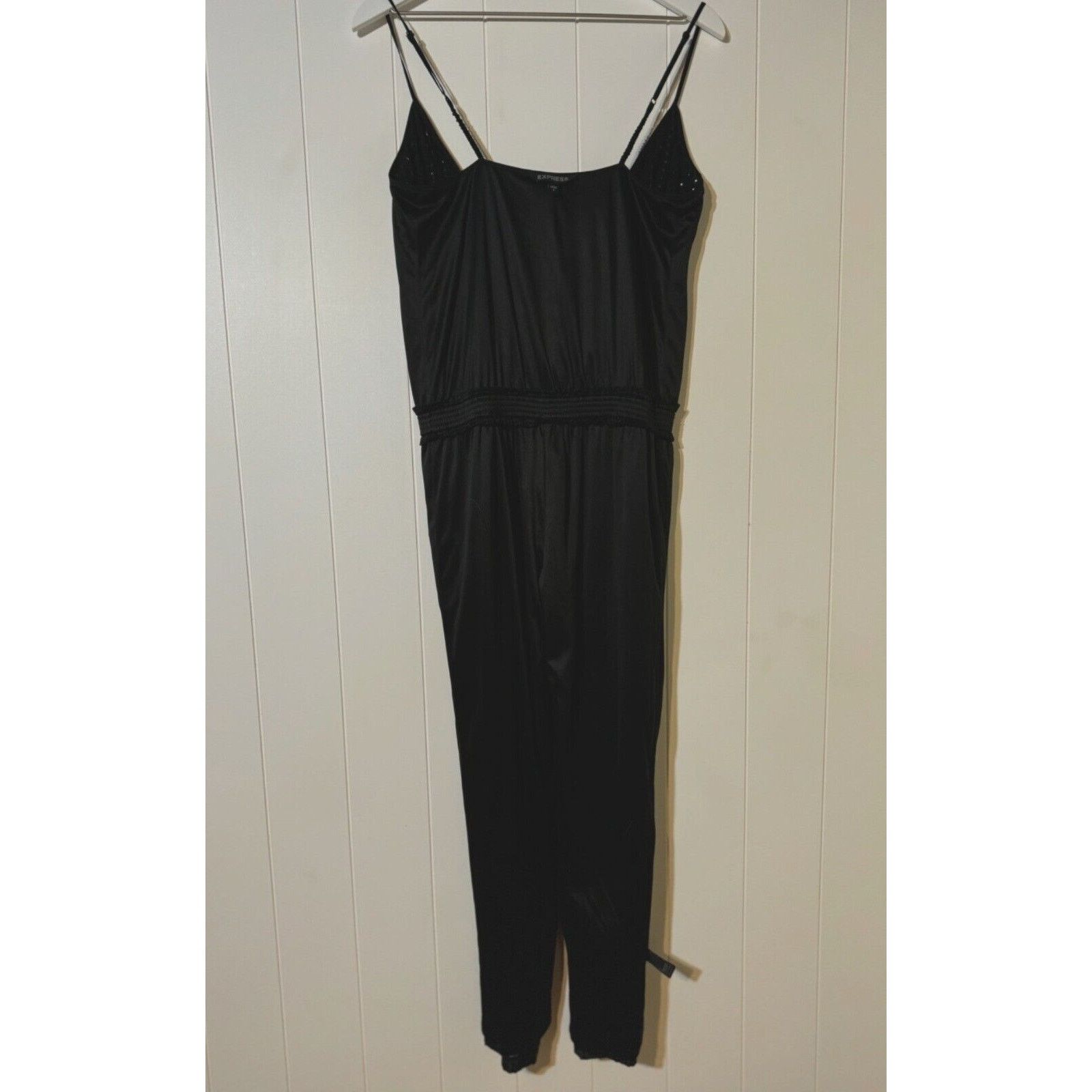 Express Express Women's Evening Wear Black Sequin Jumpsuit Size 2 Size 26" / US 2 / IT 38 - 12 Thumbnail