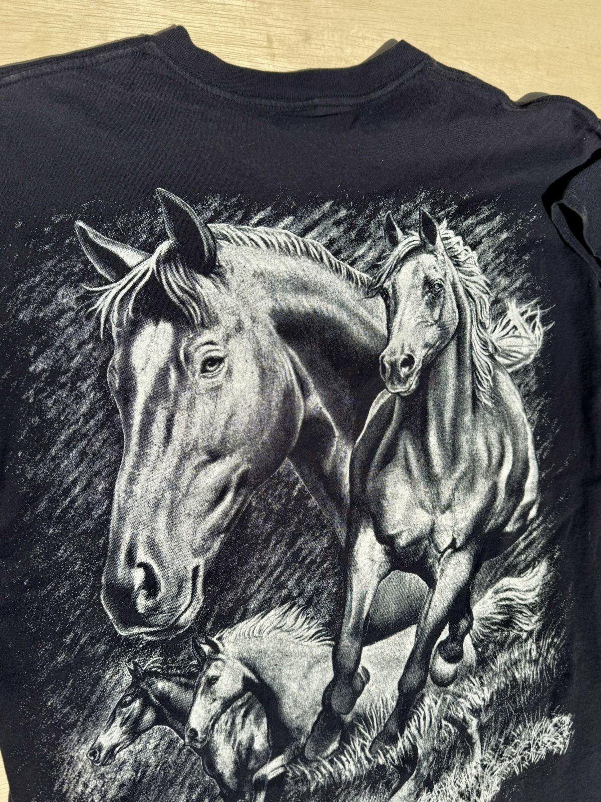 Band Tees × Vintage Vintage 90’s Horse All Over Print Animal AOP T-Shirt Size US XL / EU 56 / 4 - 11 Thumbnail