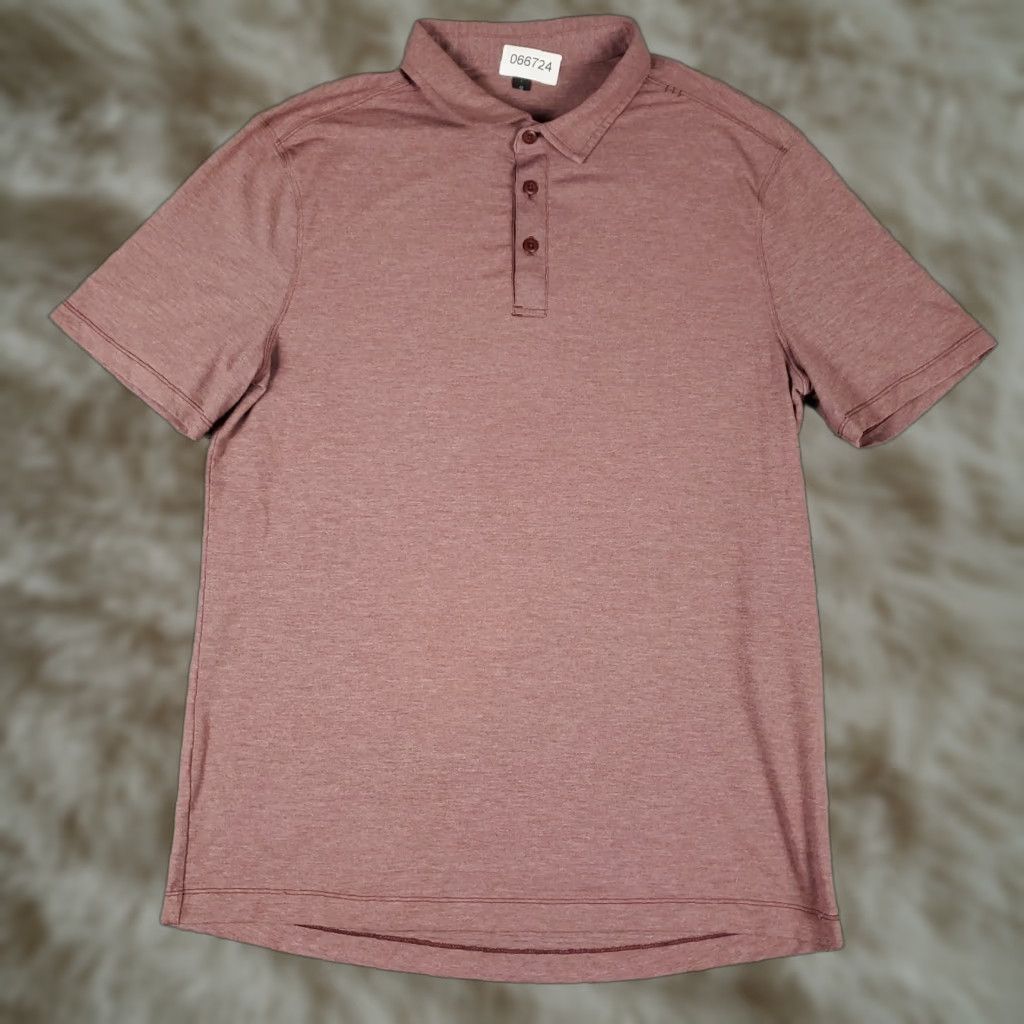 Lululemon Polo Shirt Mens Size L Red Stretch Active Golf Short Sleeve Shirt Polo Mens Red Lululemon