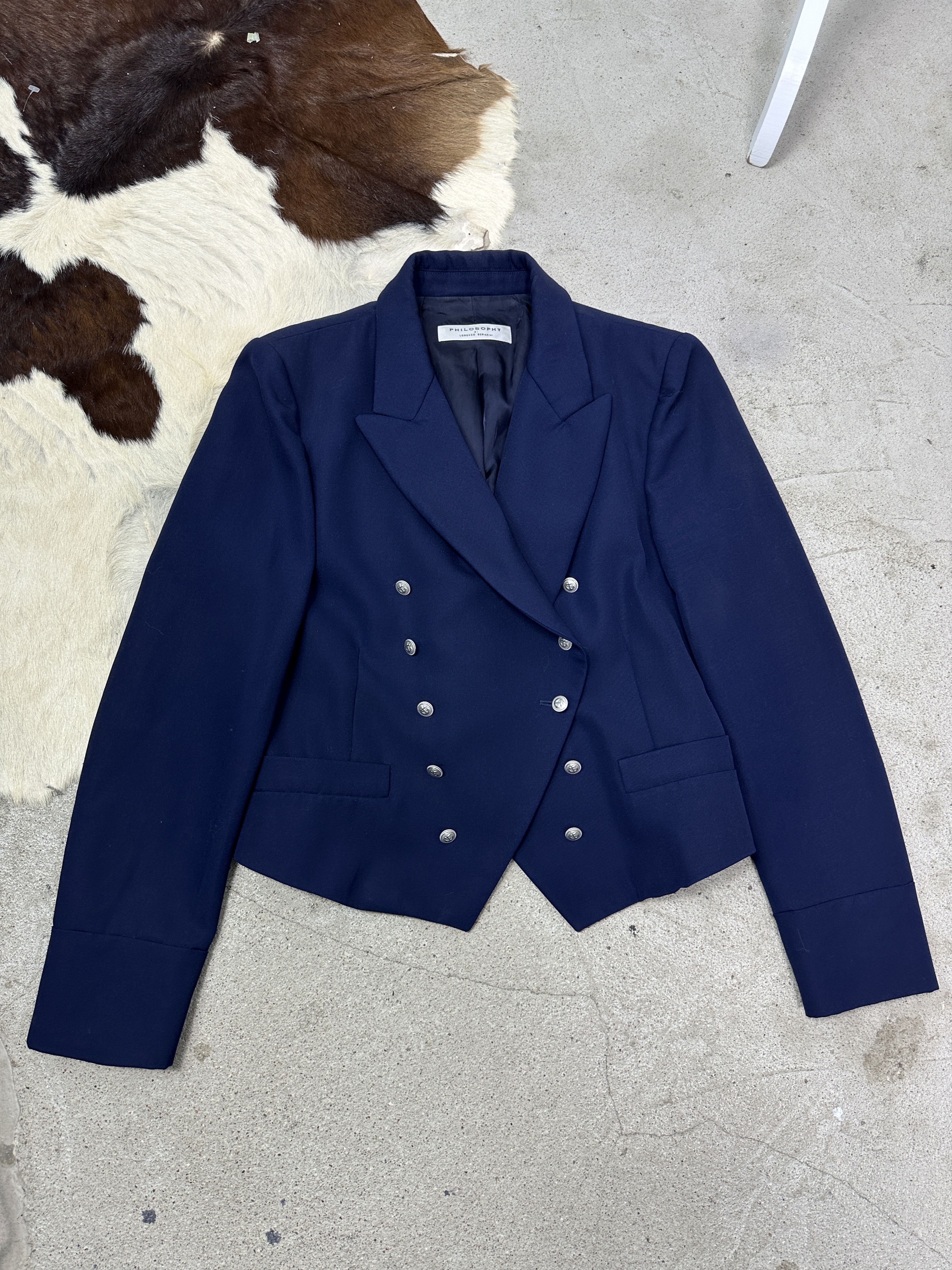 Philosophy di Lorenzo Serafini Vintage Cropped Philosophy Di Lorenzo Serafini Blazer 00s Size M / US 6-8 / IT 42-44 - 2 Thumbnail