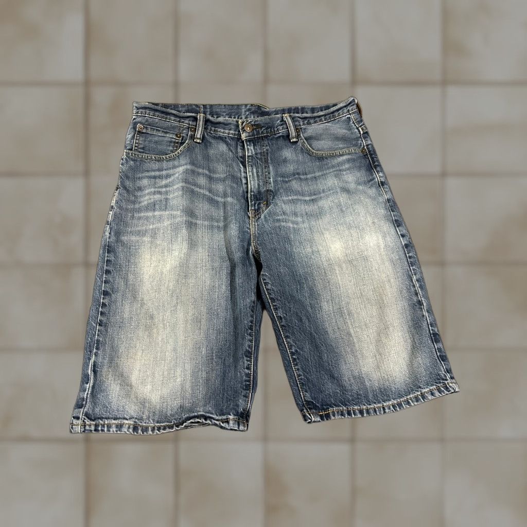 Levi's Levi's 569 Shorts Mens 34 Denim Blue Faded Classic Casual Chino 5-Pocket | Vintage? No | Blue Size US 34 / EU 50 - 1 Thumbnail