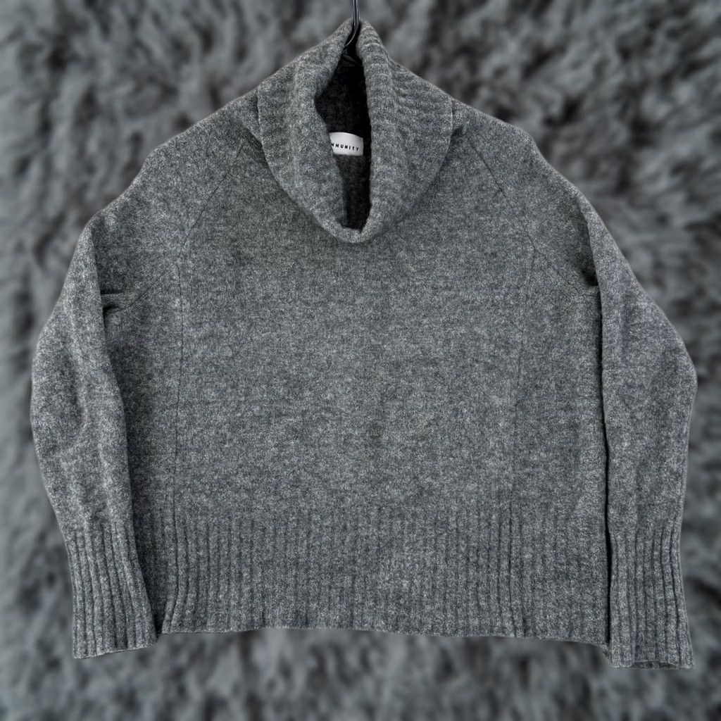 Aritzia Aritzia Community Sweater Womens Small Gray Wool Yak Blend Cowl Neck Long Sleeve Size S / US 4 / IT 40 - 1 Thumbnail