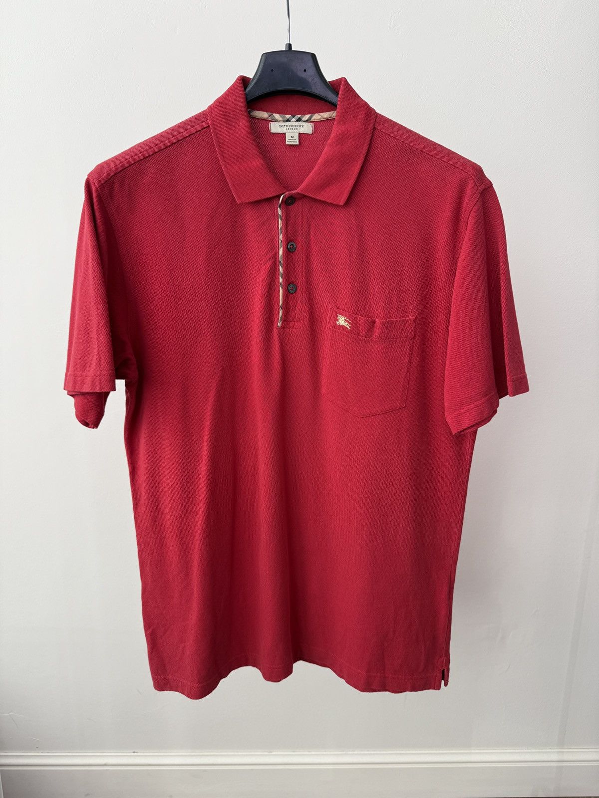 Burberry Vintage Burberry London Mens Red Polo Shirt Short Sleeve Size US M / EU 48-50 / 2 - 3 Thumbnail
