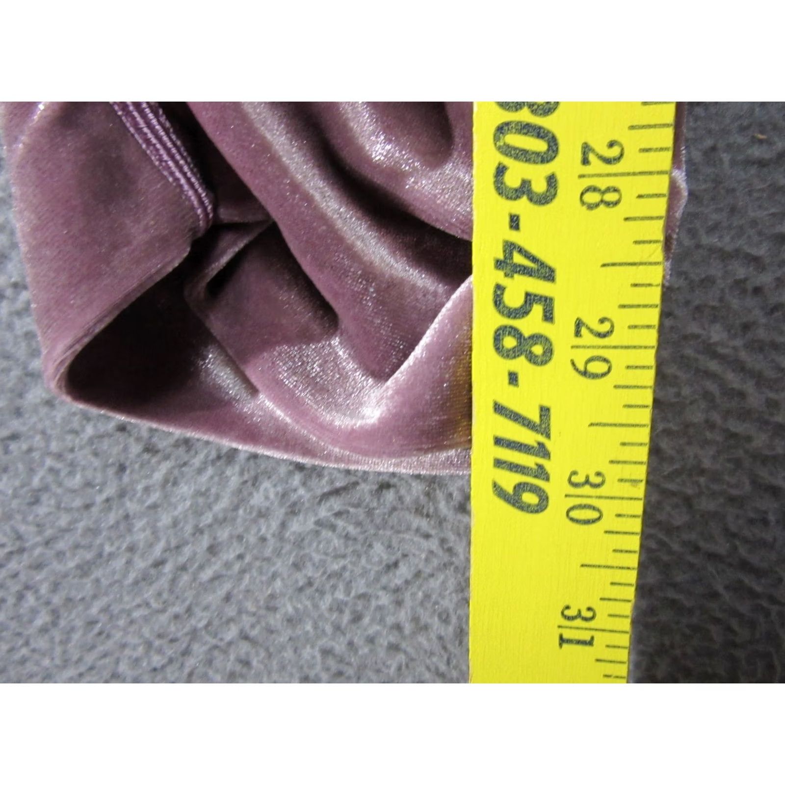 Juicy Couture Juicy Couture Pants Womens Large Pink Lilac Snow Stretch Velour Ruched Mid Rise Size 36" / US 14 / IT 50 - 4 Thumbnail