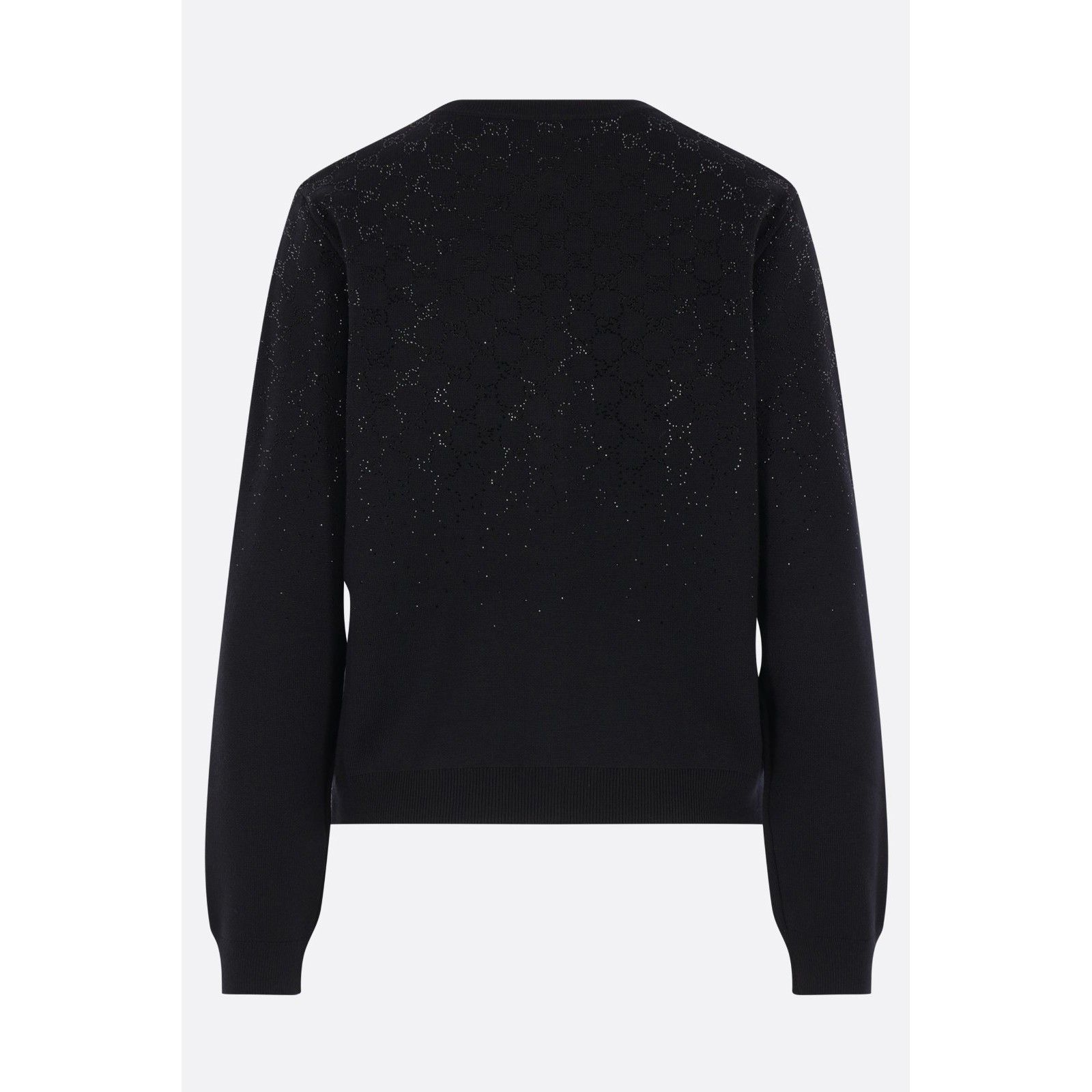 Gucci GUCCI Black Wool Blend Crystal Cardigan New & Authentic (Wom Size S / US 4 / IT 40 - 2 Thumbnail