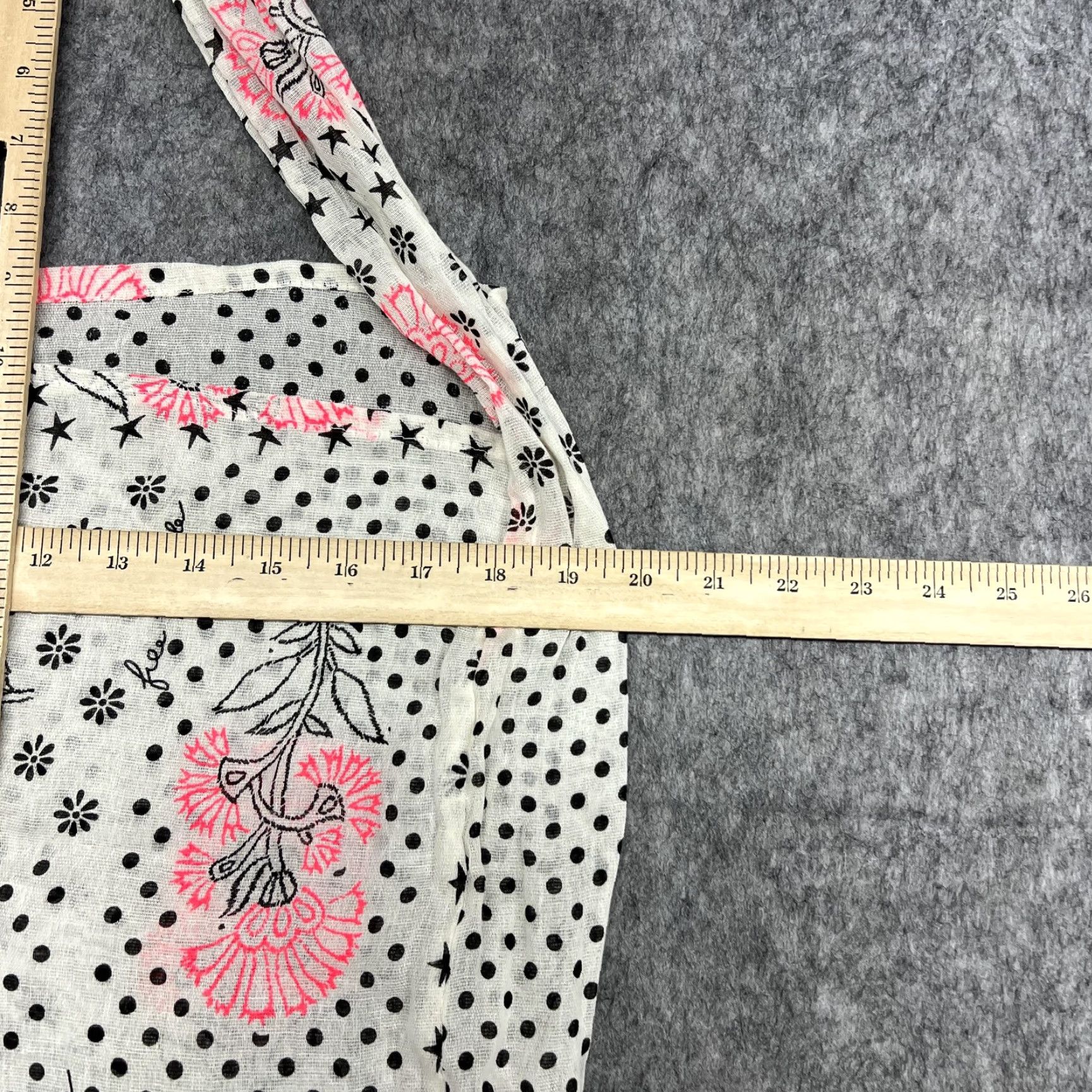 Free People Free People Tote Bag Womens Medium White Floral Cotton Lightweight Casual Preppy Size ONE SIZE - 7 Thumbnail