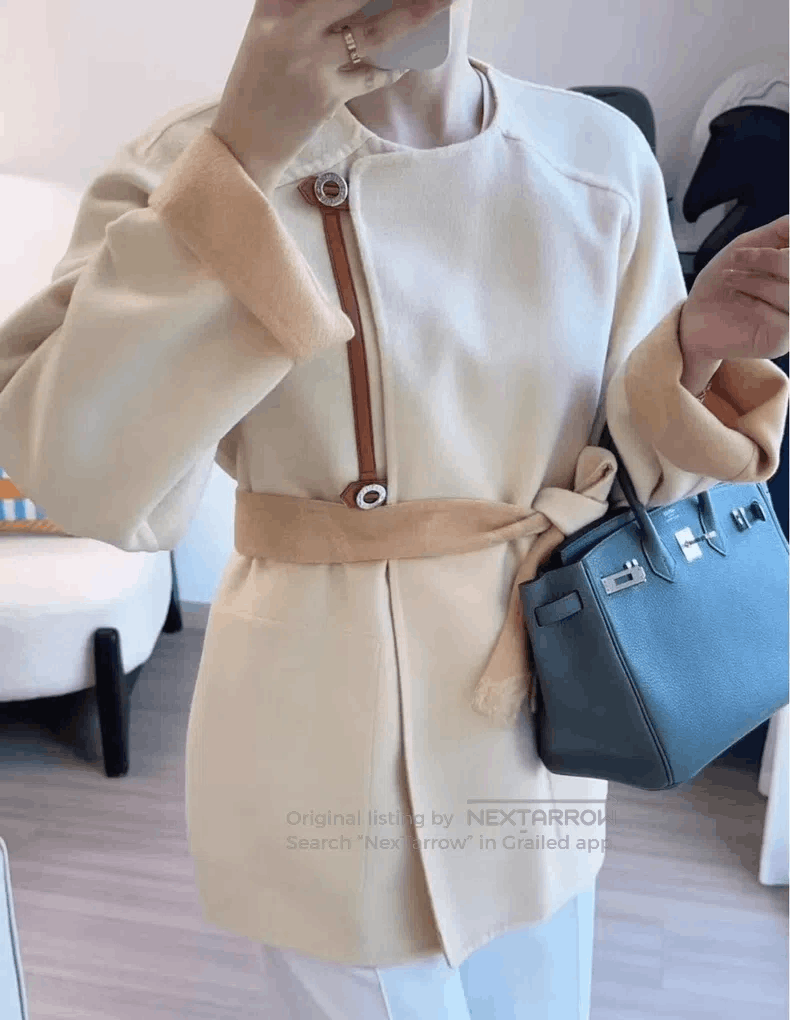Hermes Hermes Solid color casual single-breasted round neck cashm Size XS / US 0-2 / IT 36-38 - 8 Thumbnail