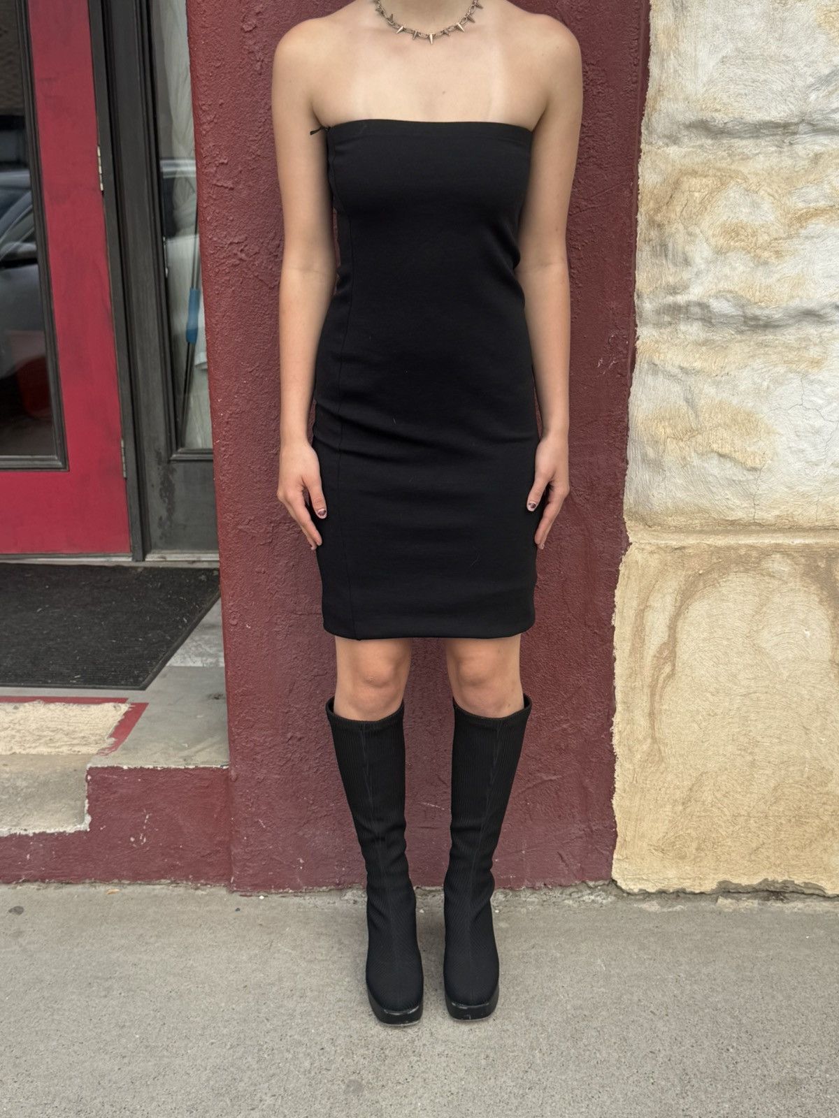 Michael Kors Michael Kors Wool Strapless Mini Dress Black Size 2 Size XS / US 0-2 / IT 36-38 - 1 Thumbnail