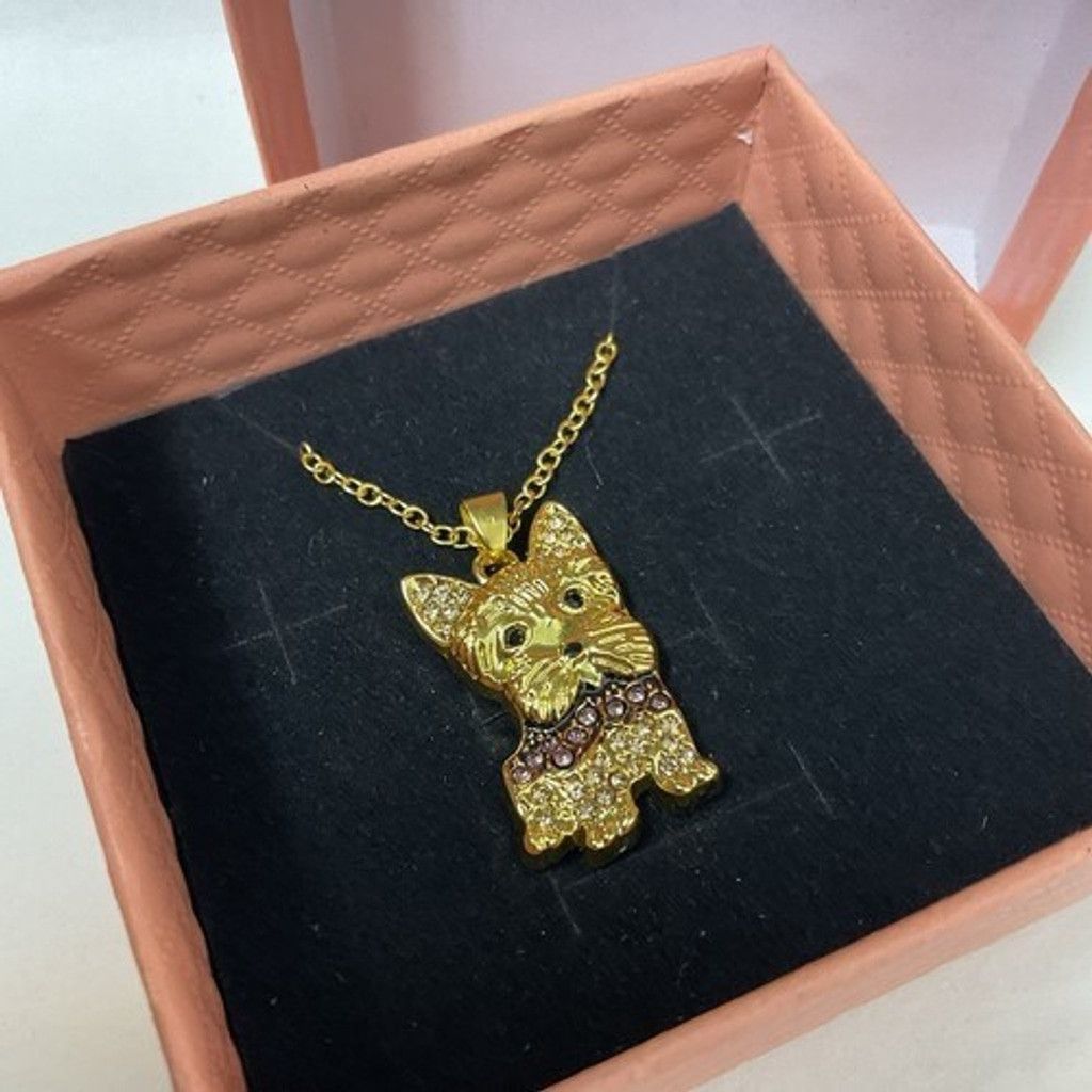The Unbranded Brand NWT Gold Necklace With Poodle Charm Pet Puppy Jewelry Gift Size ONE SIZE - 1 Thumbnail