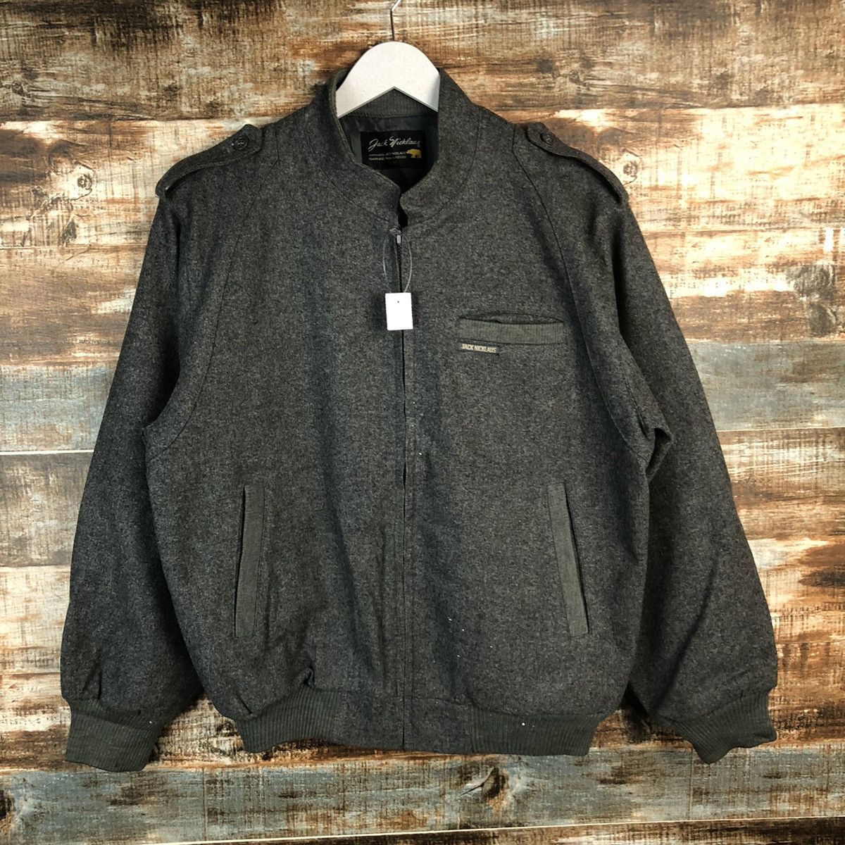 Japanese Brand Jack Nicklaws Grey Bombers Jacket #A1300 Size US M / EU 48-50 / 2 - 3 Thumbnail