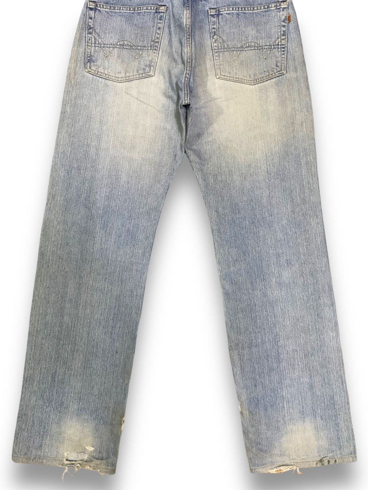 Edwin Vintage Edwin 505X Selvedge Mud Wash Baggy Distressed Jeans Size US 33 - 21 Thumbnail