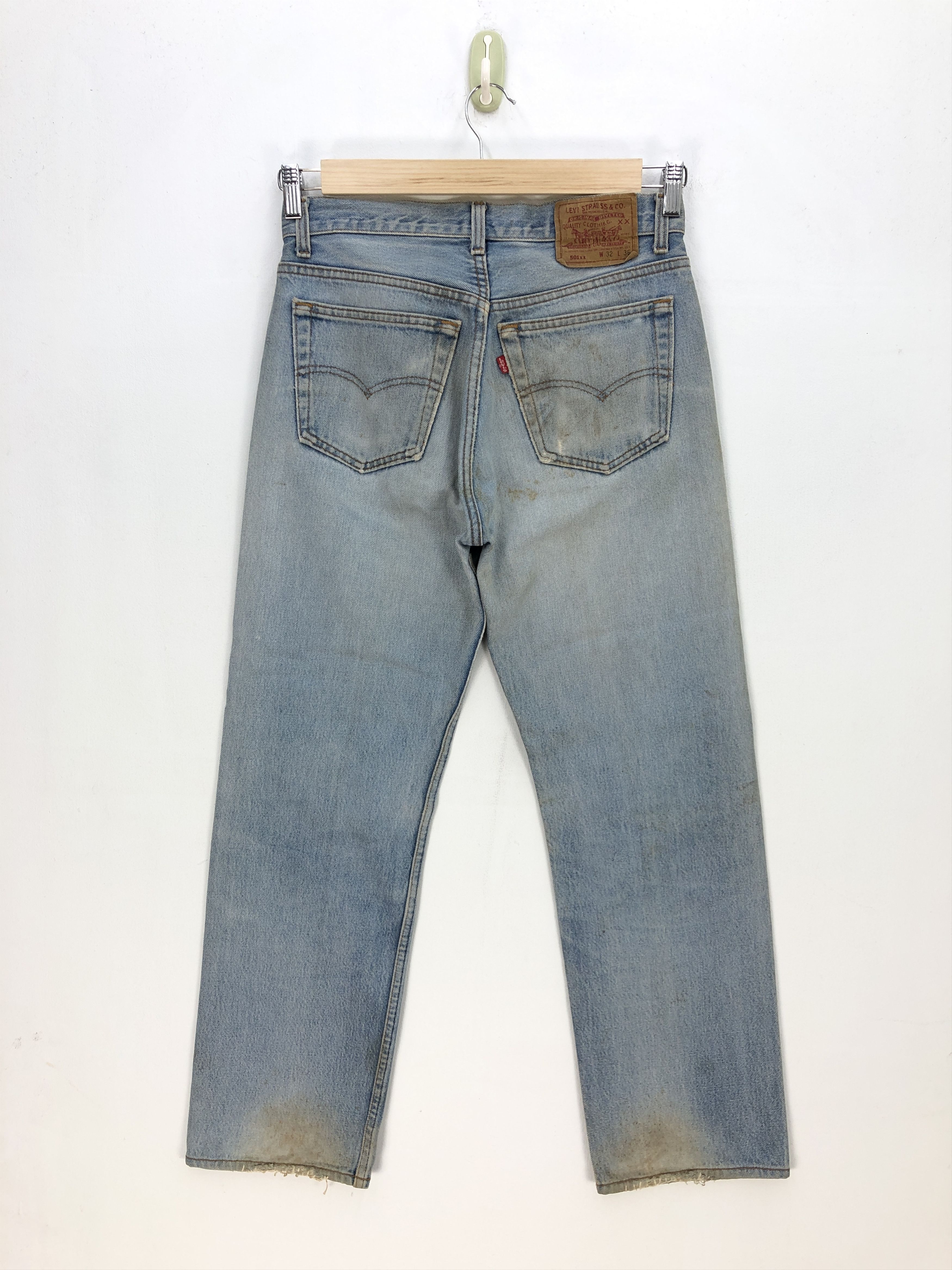 Levi's Vintage 90s Levis 501xx Jeans Dirty Levis Light Wash Pants Size US 30 / EU 46 - 2 Thumbnail