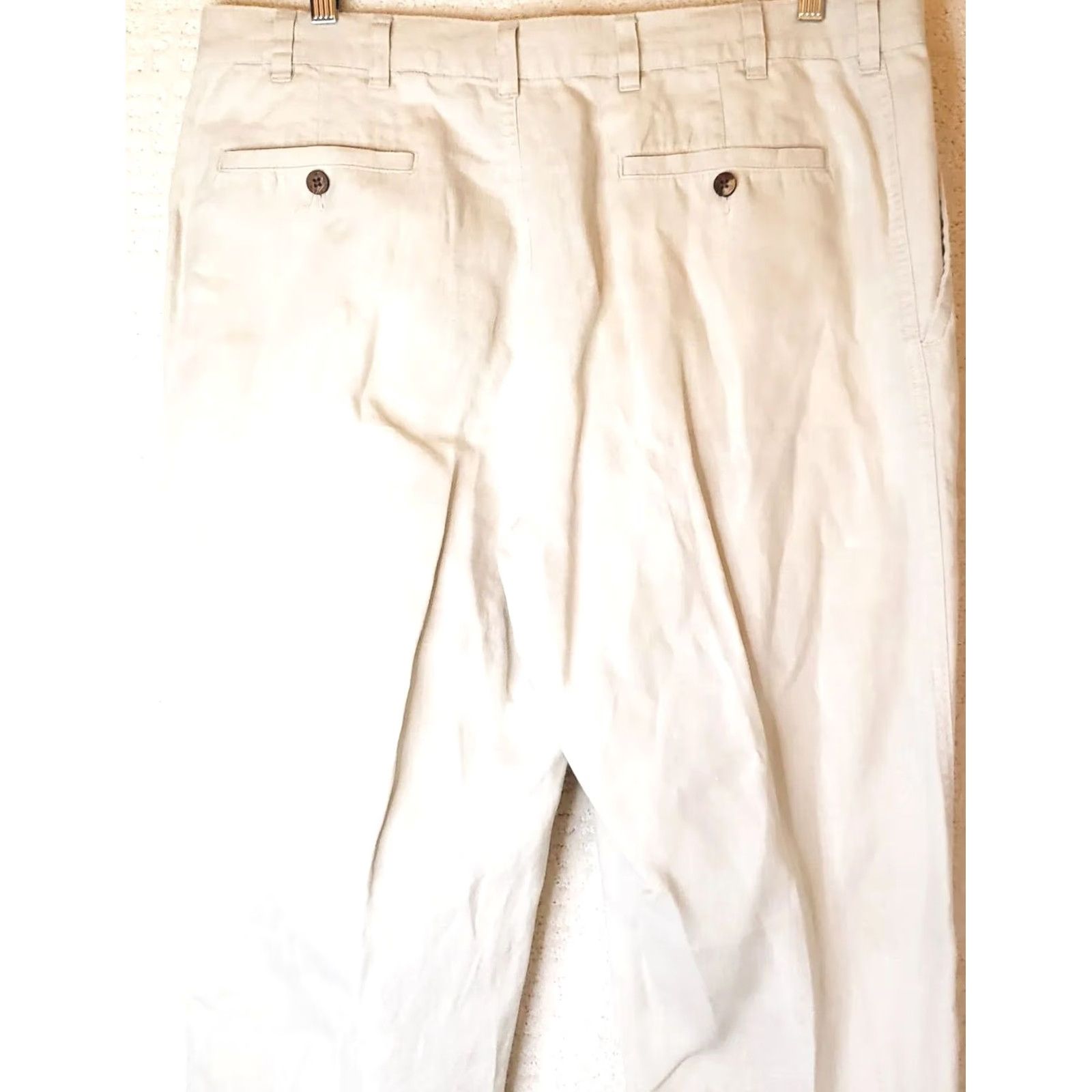 Jos. A. Bank JOS A BANK MEN Pants Beige 100% Linen 38W x 32L Dress Mens Size 38 Inseam 32 Beig e 100% Linen Dress Pants Mens Size US 38 / EU 54 - 7 Thumbnail