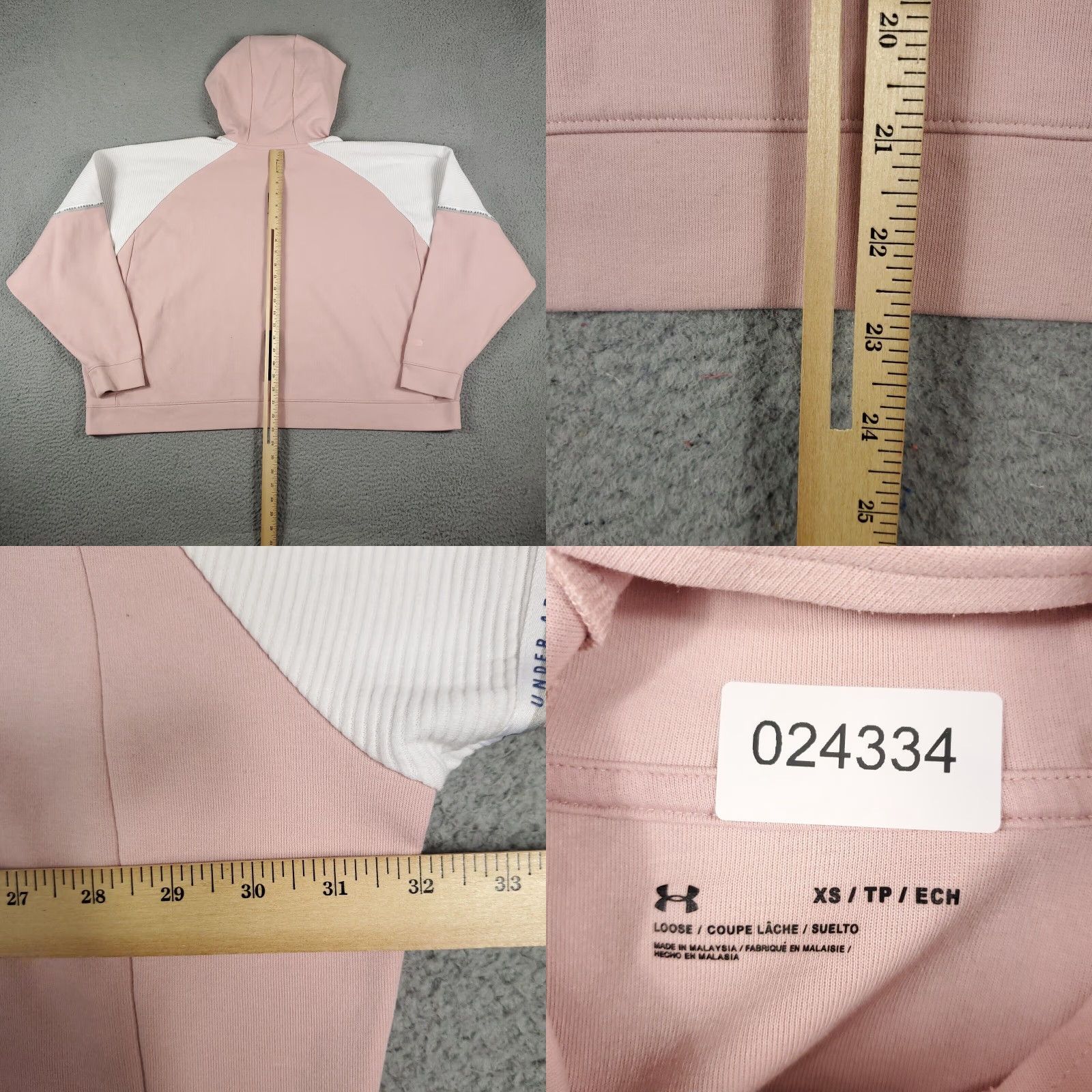 Under Armour Under Armour Hoodie Womens XS Pink OVERSIZED Pullover Sweatshirt Shirt Pullover Hoodie Womens XS Pink Logo All Seasons Hooded Pockets Modern Sports Size XS / US 0-2 / IT 36-38 - 8 Thumbnail