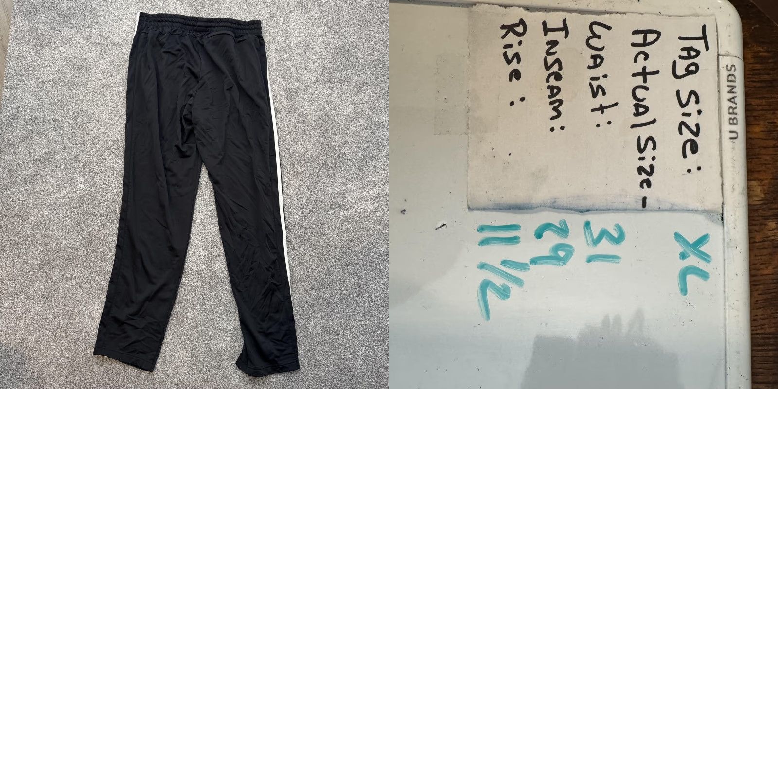 Adidas Adidas Pants Mens XL Black White Three Stripe Track Athletic 31x29 DW4426 AV008 Size US 36 / EU 52 - 9 Thumbnail